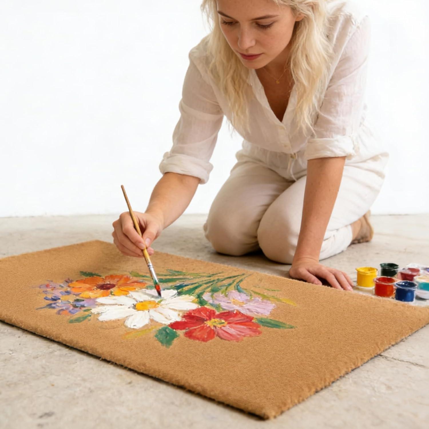 Paquete de 2 Tapetes de Coco AIHSUMC 76x43 cm Antideslizantes