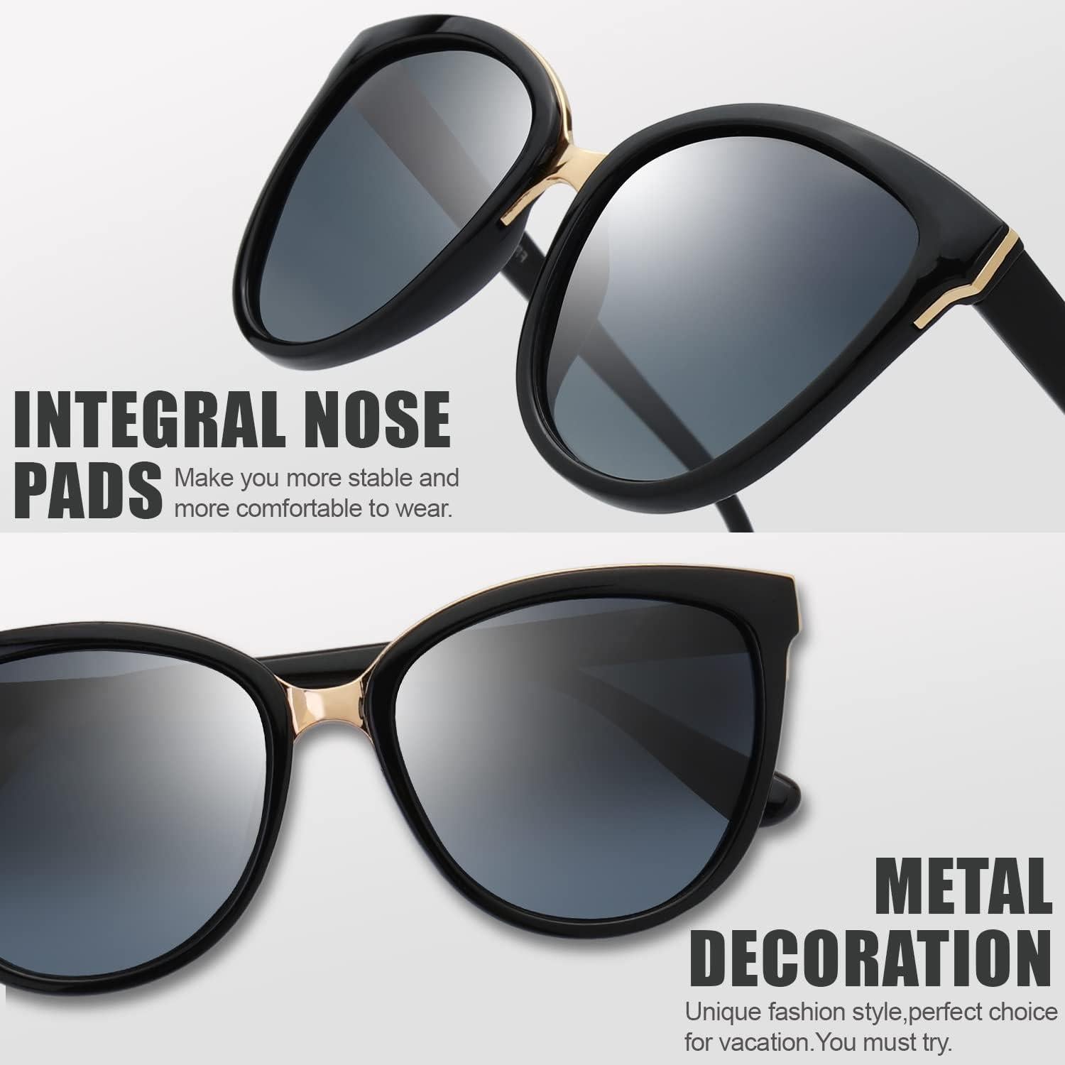 Gafas de Sol Polarizadas Fresco FR17266P para Mujeres - Negro