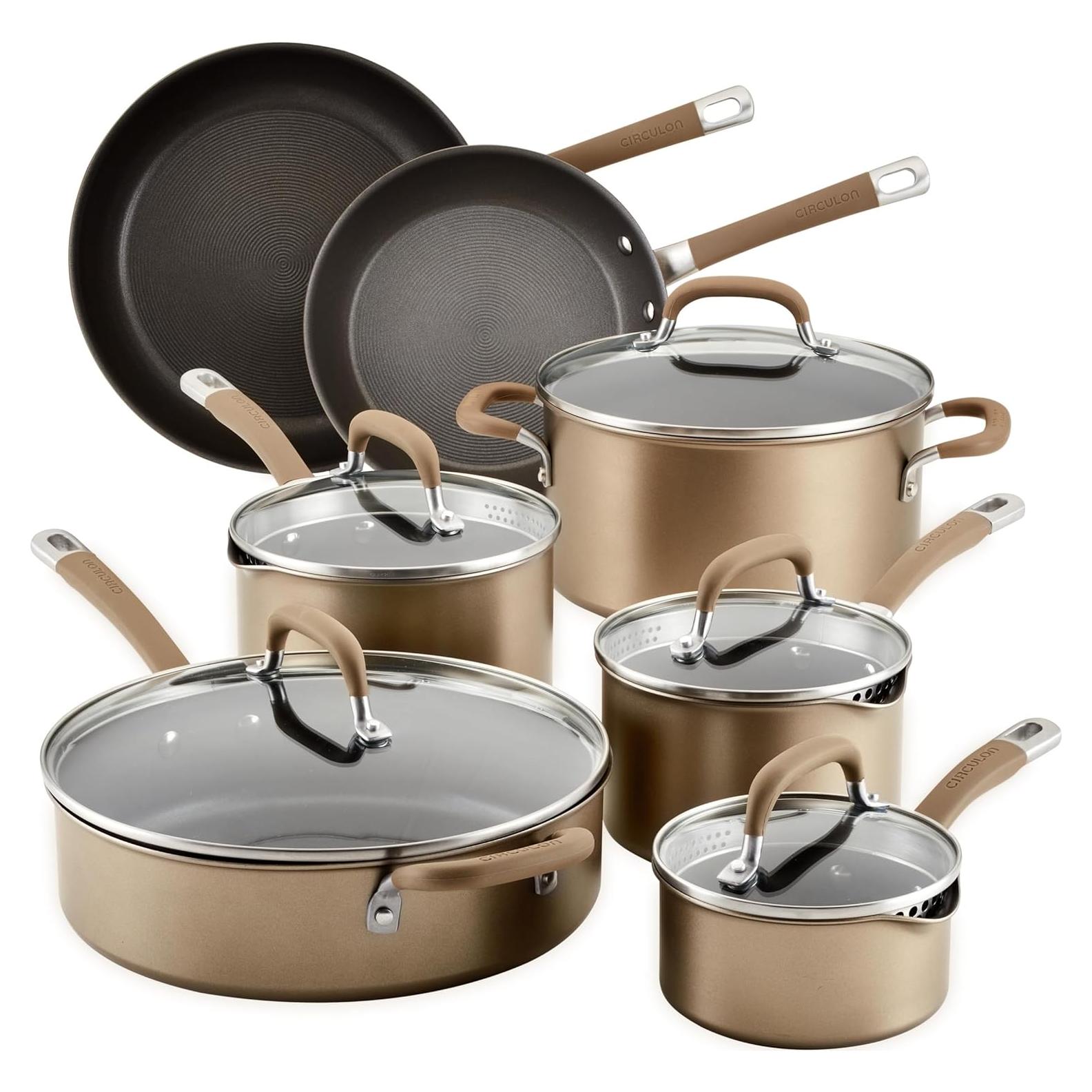 Juego de Ollas y Sartenes Circulon 12 Piezas Antiadherente