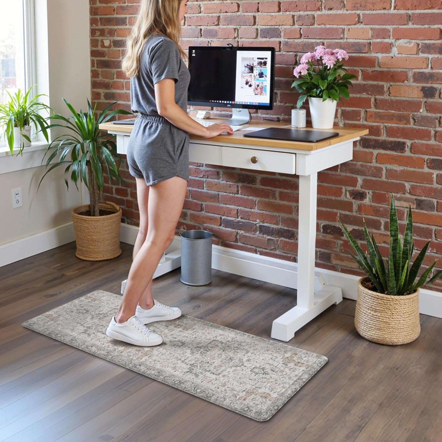 Alfombrillas de Cocina GENIMO 2Pcs Antifatiga Impermeables 43.9x119.4cm