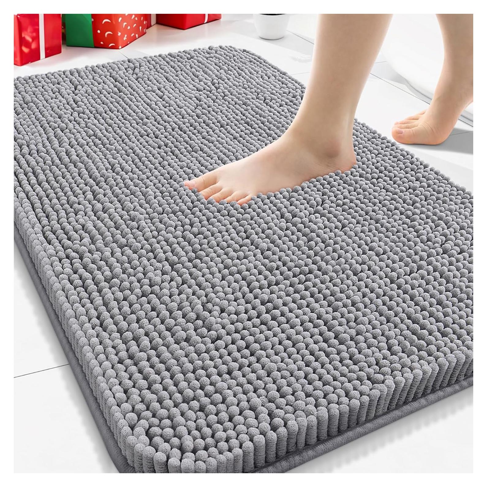 Alfombrilla de baño Arotive 76x51 cm Gris Antideslizante