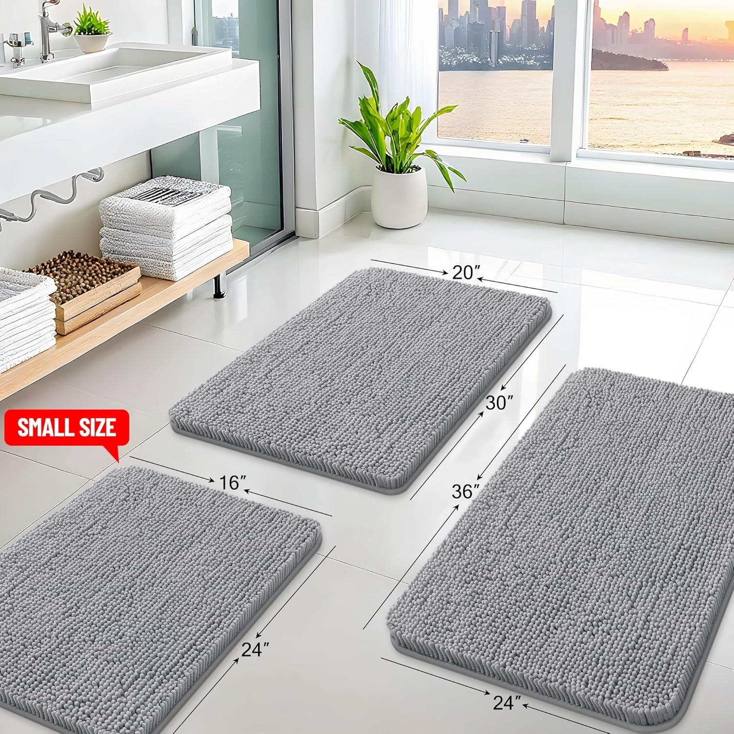 Alfombrilla de baño Arotive 76x51 cm Gris Antideslizante