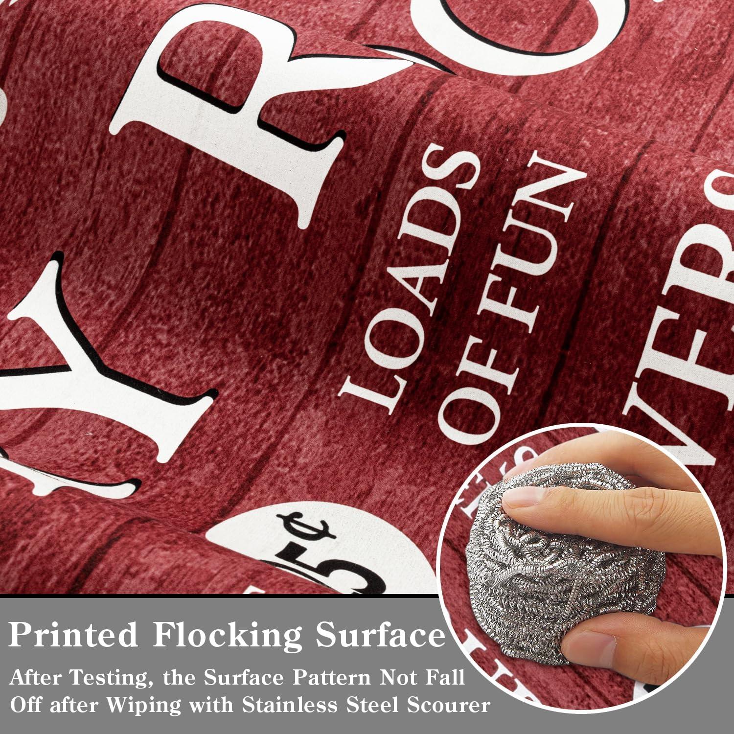 Alfombra de Pasillo Antideslizante Lahome 50x150 cm Roja