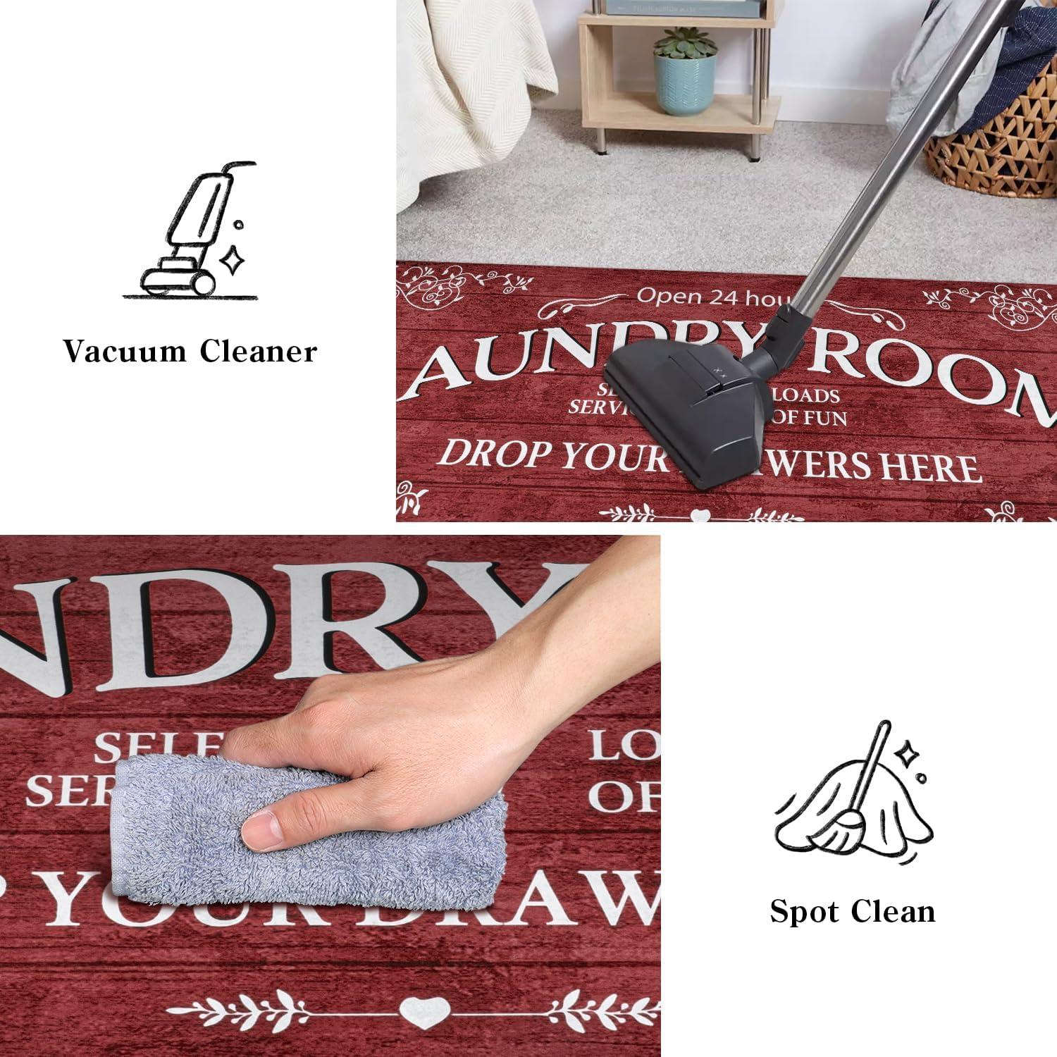 Alfombra de Pasillo Antideslizante Lahome 50x150 cm Roja