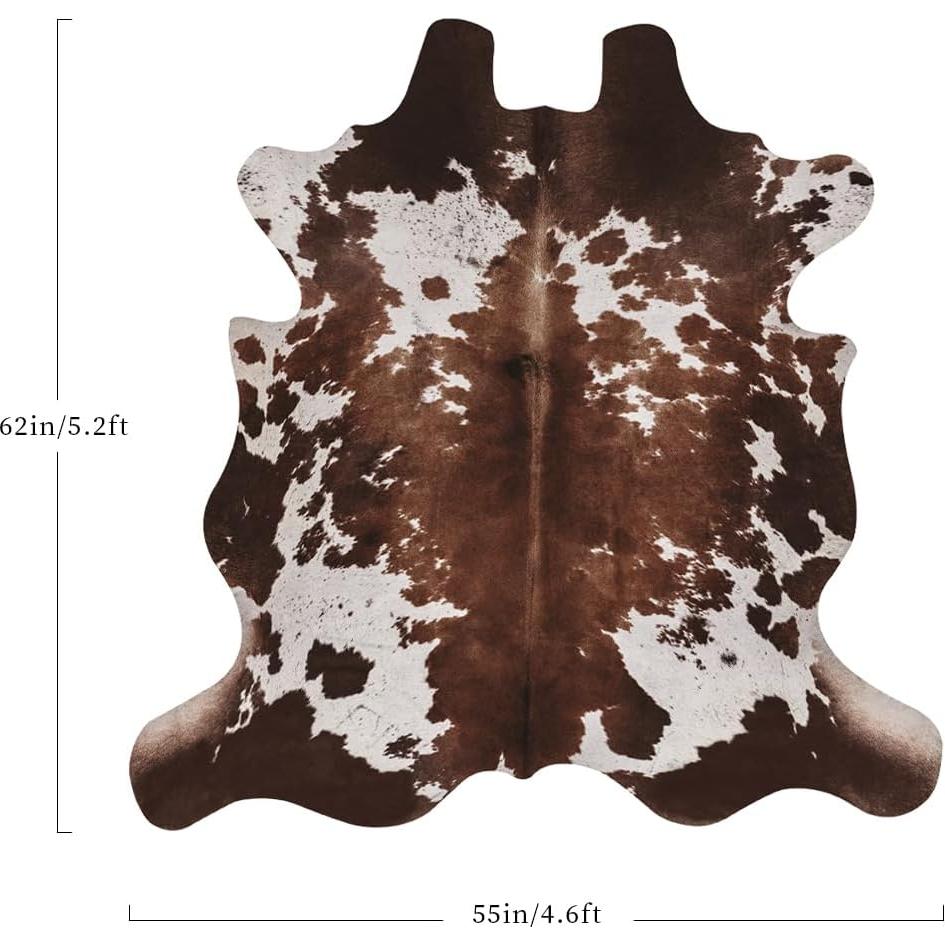 Alfombra de piel de vaca sintética KINOGIC 1.4x1.6m antideslizante