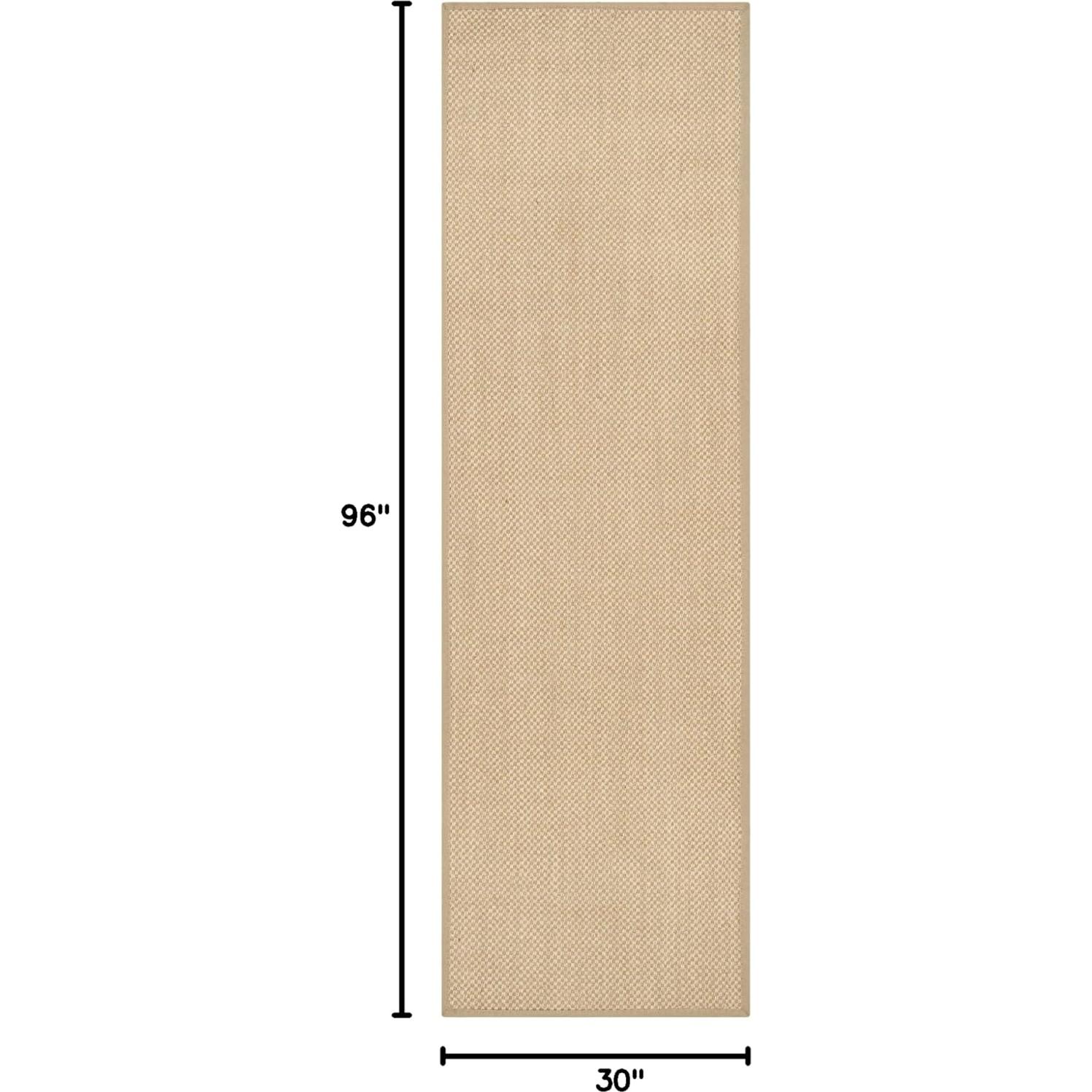 Alfombra Runner SAFAVIEH de Fibra Natural 0.76x2.44m Color Maíz/Lino