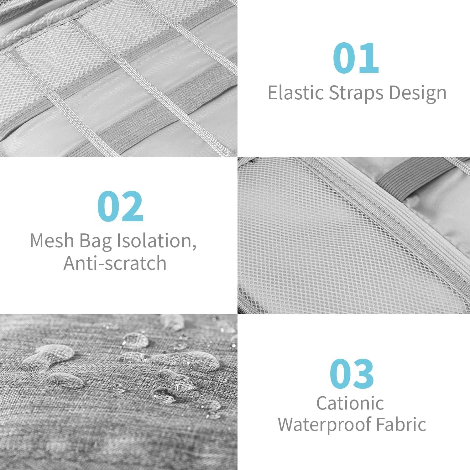 Organizador de Cables Lcsmaokin Gris 24x17 cm Impermeable