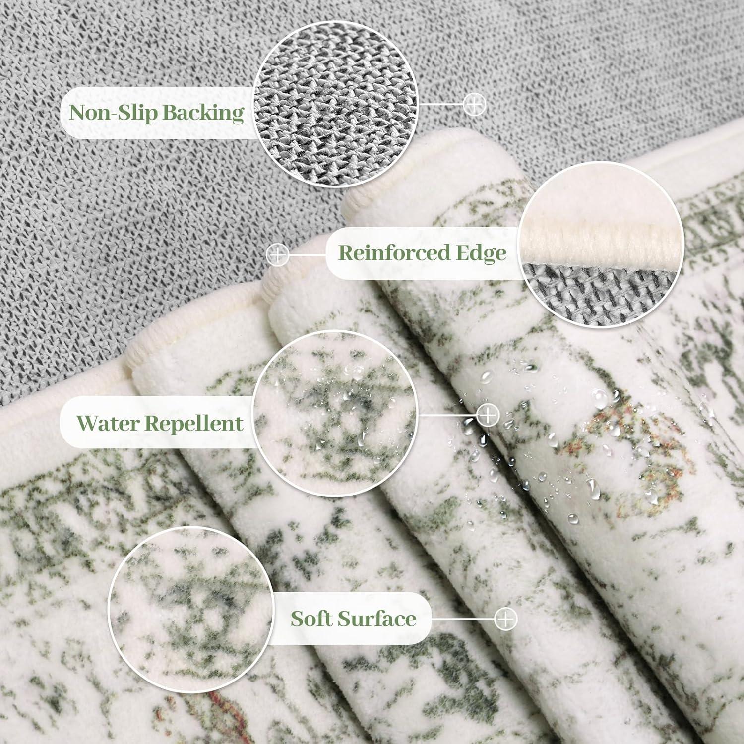 Alfombra Lavable LIVEBOX 8x10 Medallón Sage Bohemia