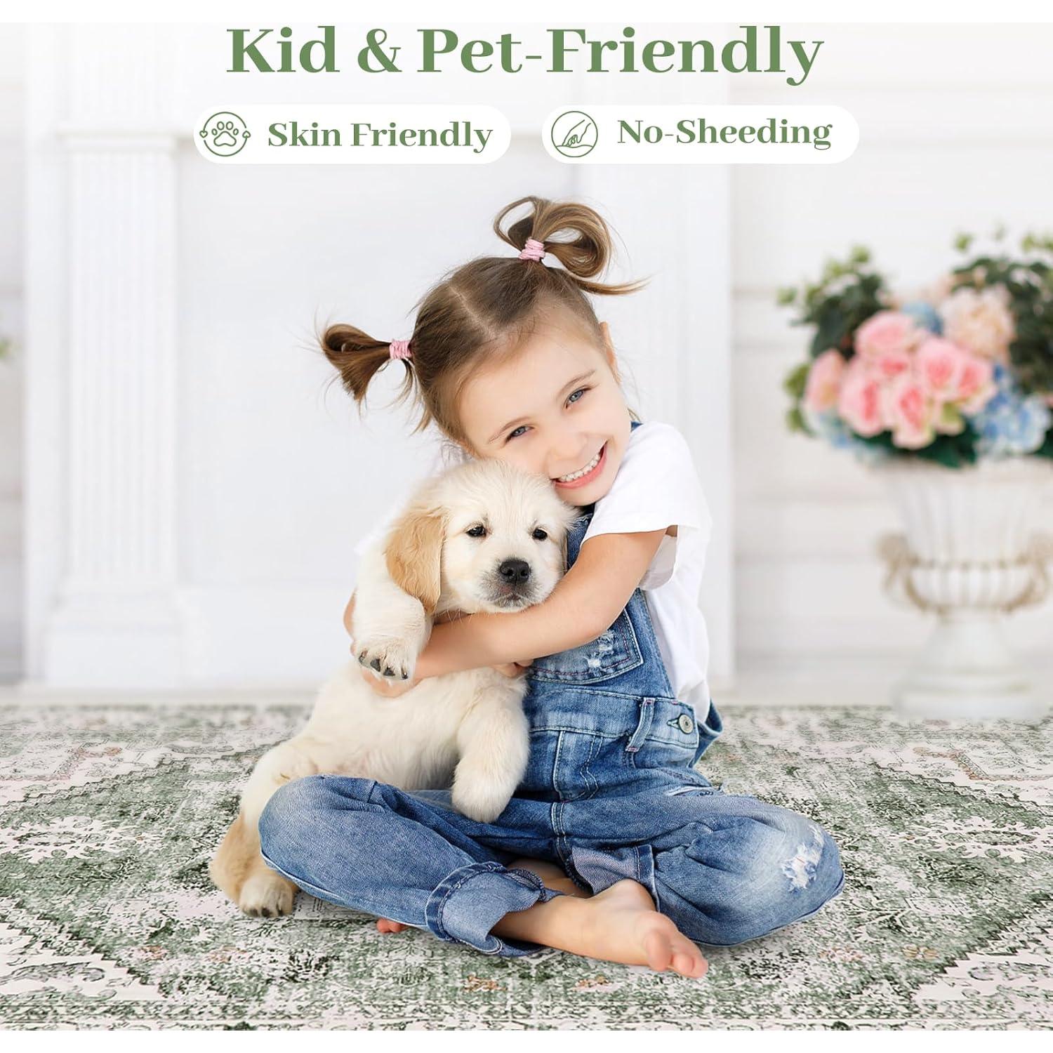 Alfombra Lavable LIVEBOX 8x10 Medallón Sage Bohemia