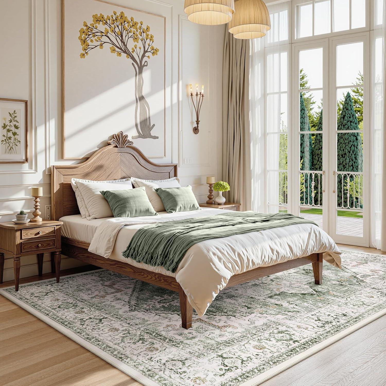 Alfombra Lavable LIVEBOX 8x10 Medallón Sage Bohemia