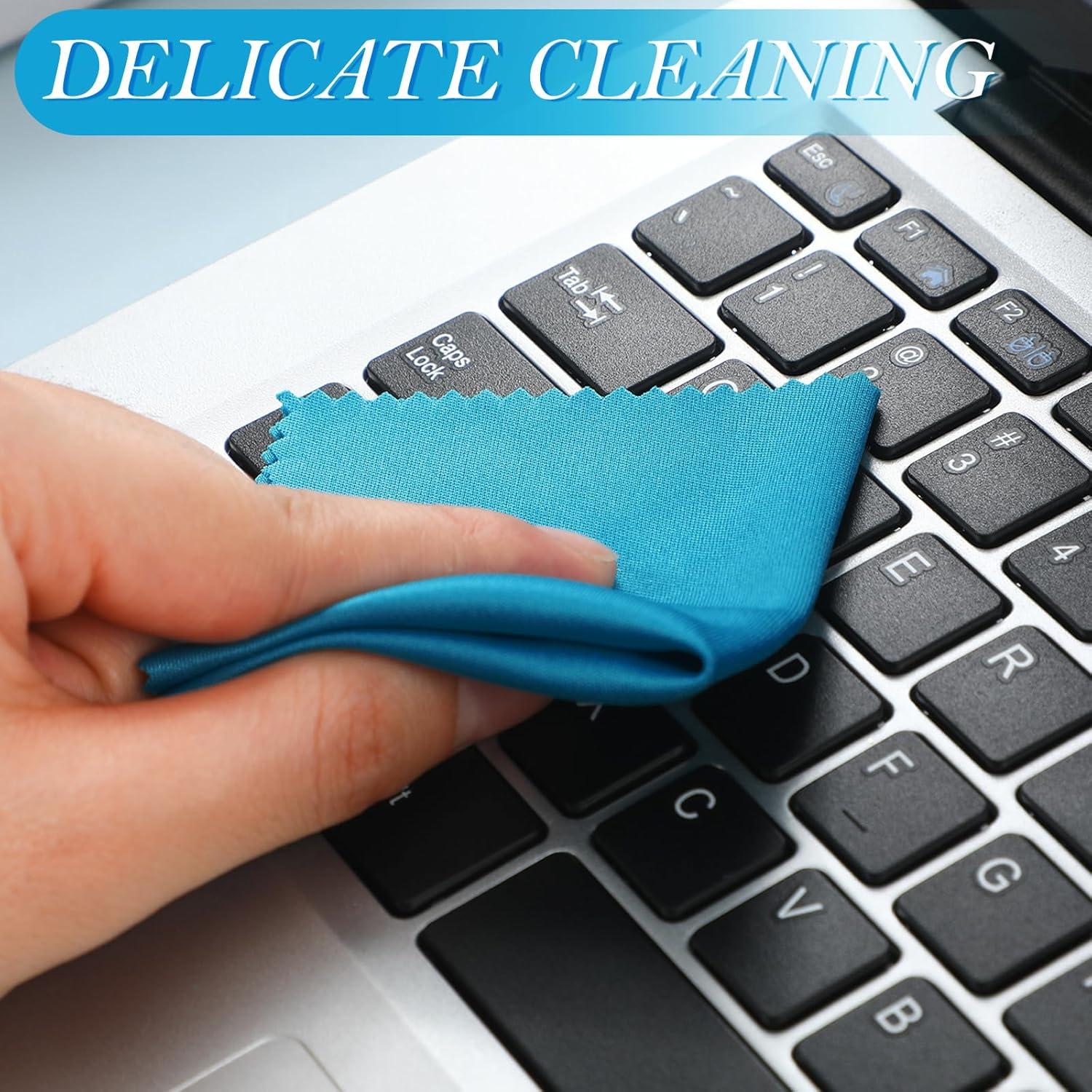 Paño de Limpieza de Gafas Sumind 100 Pcs Microfibra Azul