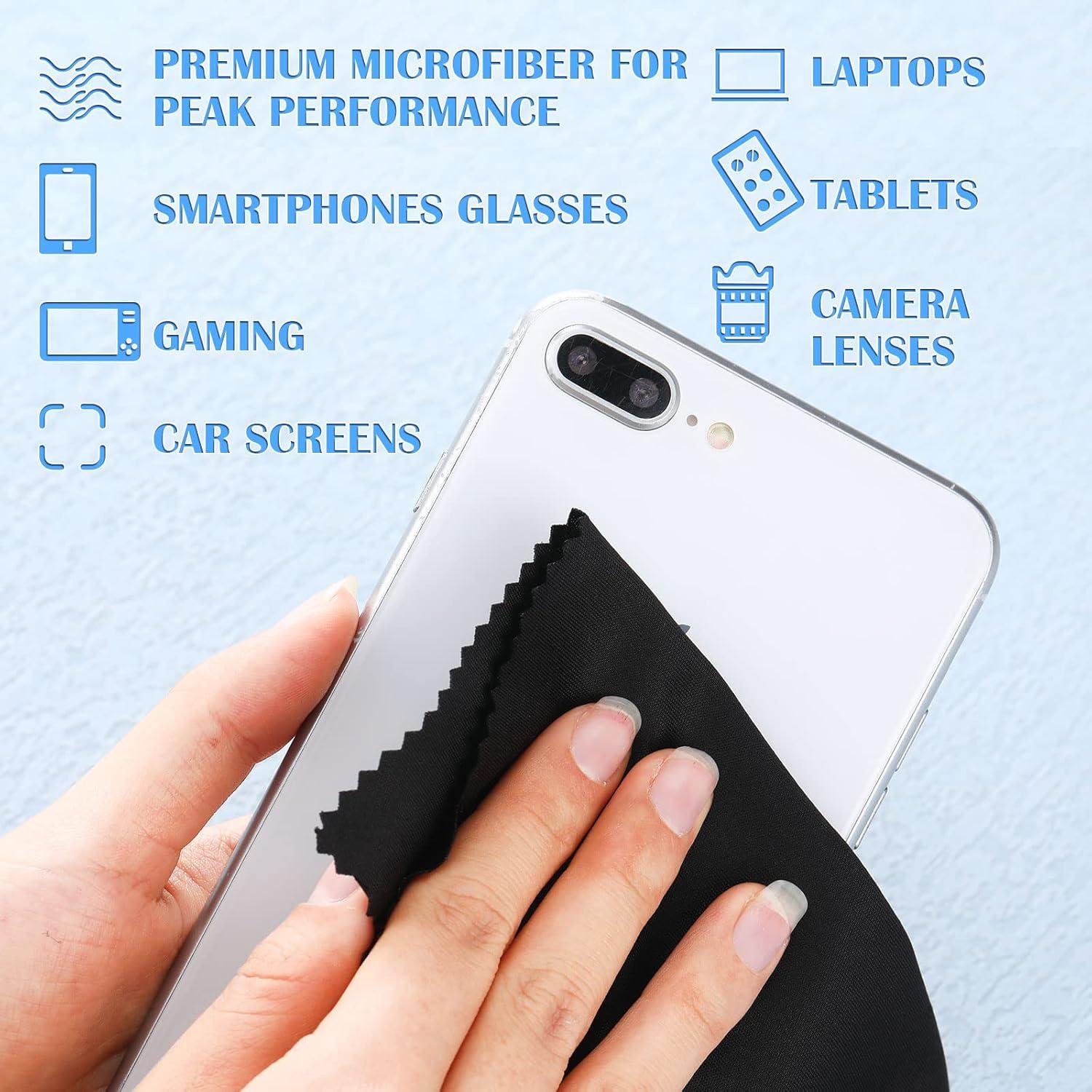 Paños de Microfibra Sumind 100 Pcs 13.97 cm para Gafas