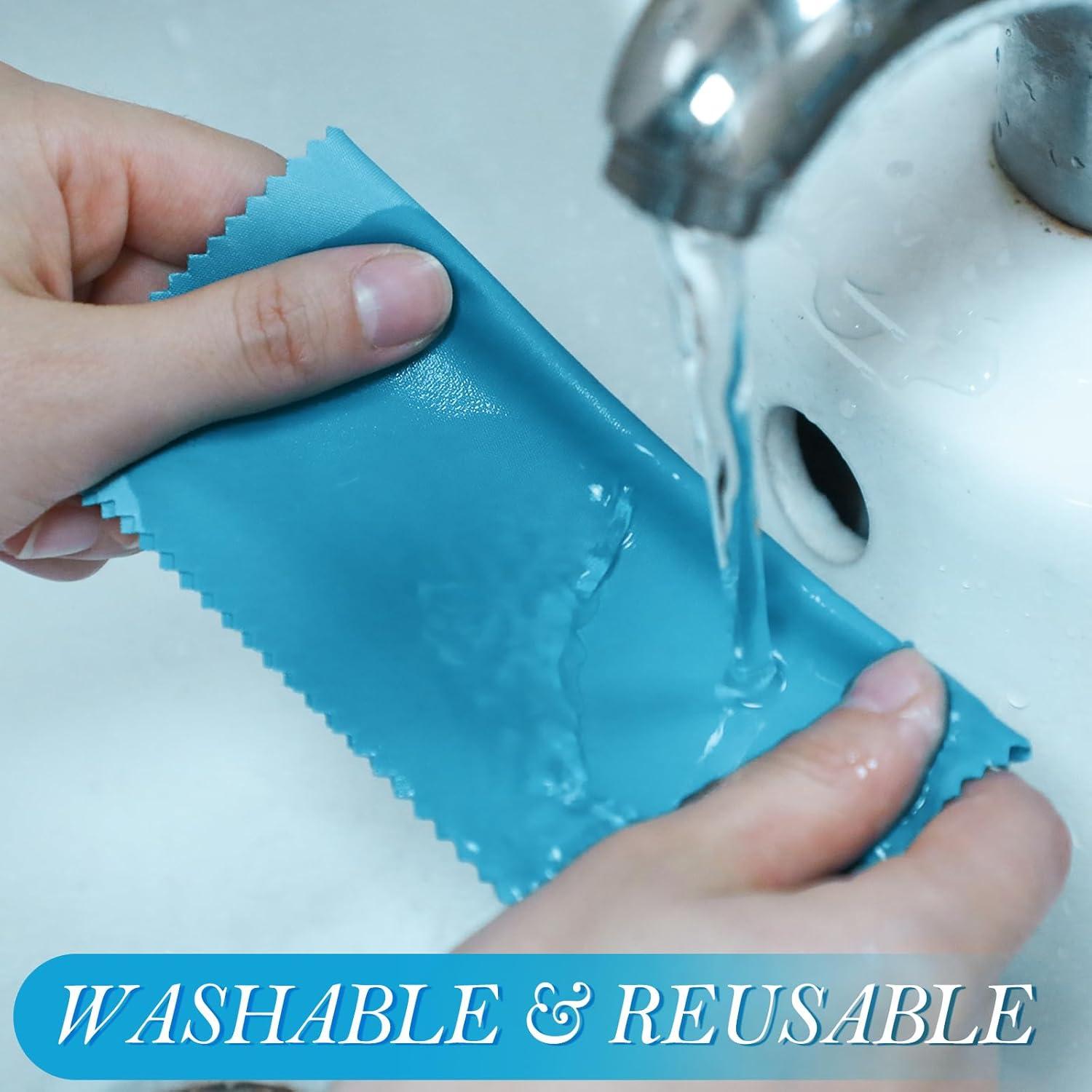 Paños de Limpieza de Gafas Sumind 100 Pcs Microfibra Azul