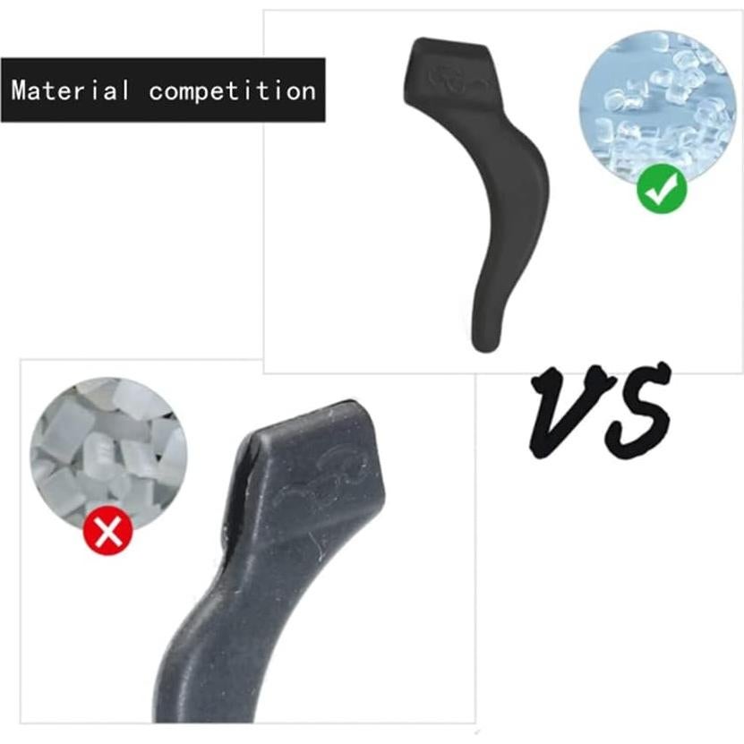 12 Pares Sujetadores Antideslizantes para Gafas Silicona