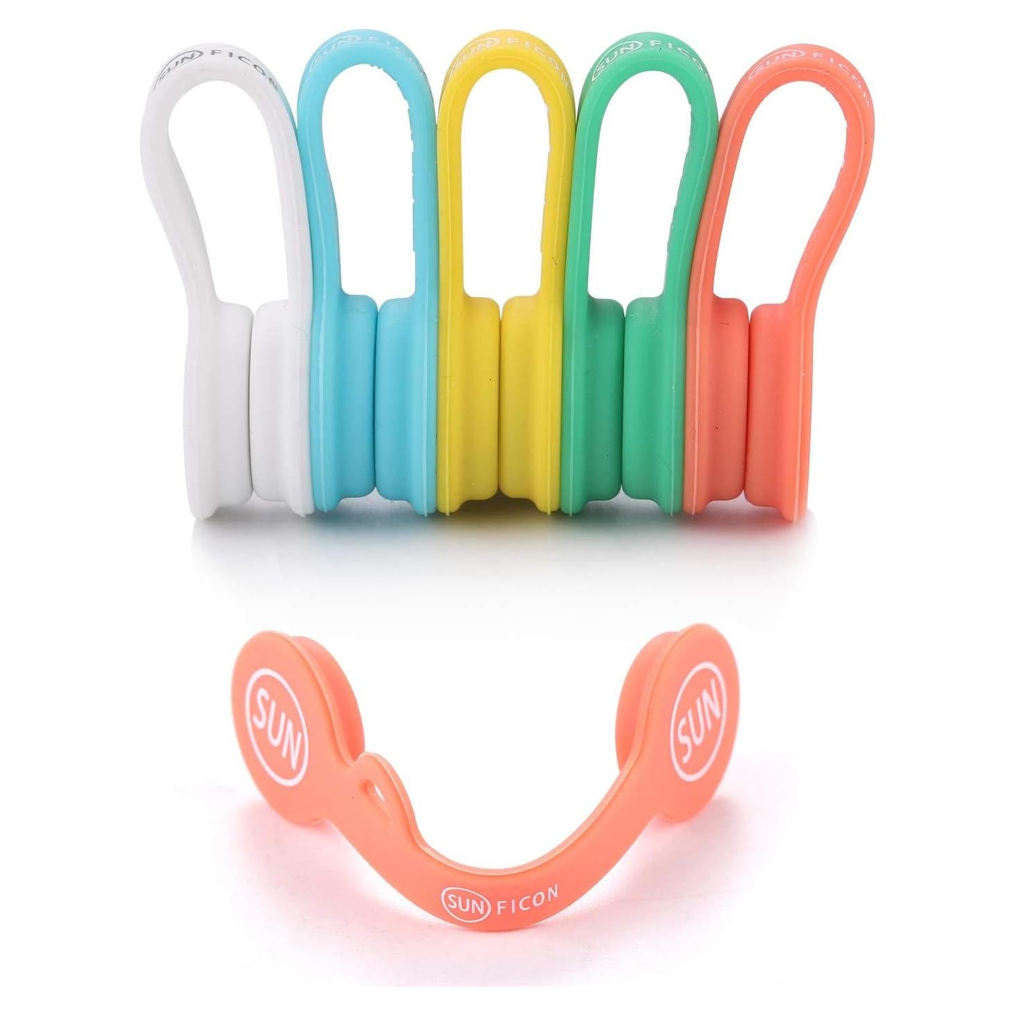 Clips Organizadores de Cables SUNFICON 5 Piezas Multicolor