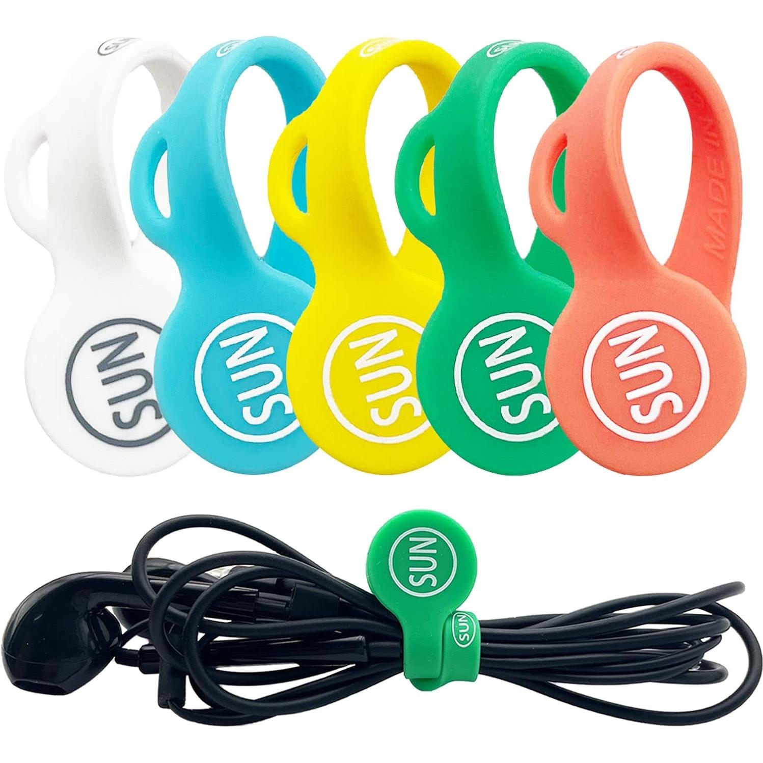 Clips Organizadores de Cables SUNFICON 5 Piezas Multicolor