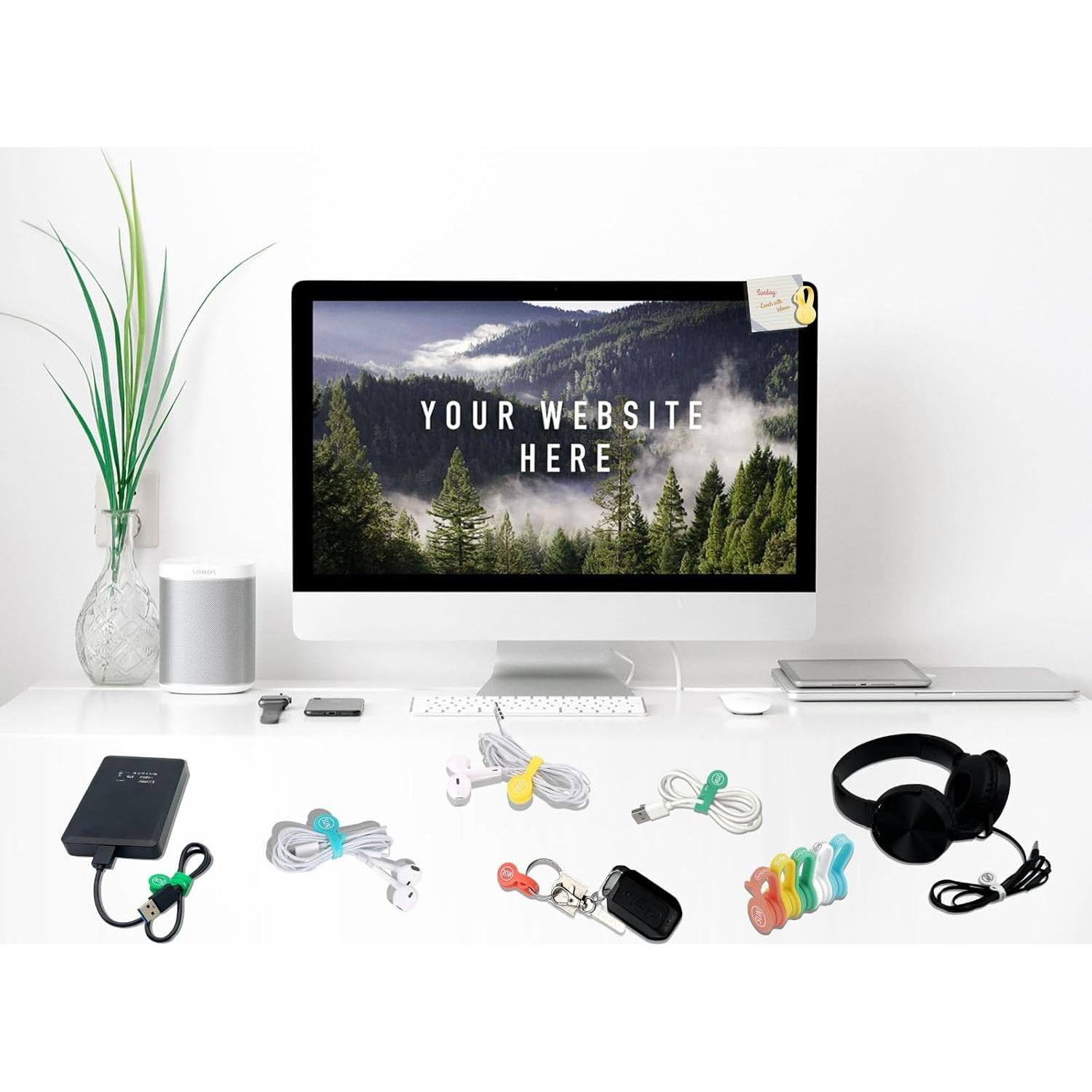 Clips Organizadores de Cables SUNFICON 5 Piezas Multicolor