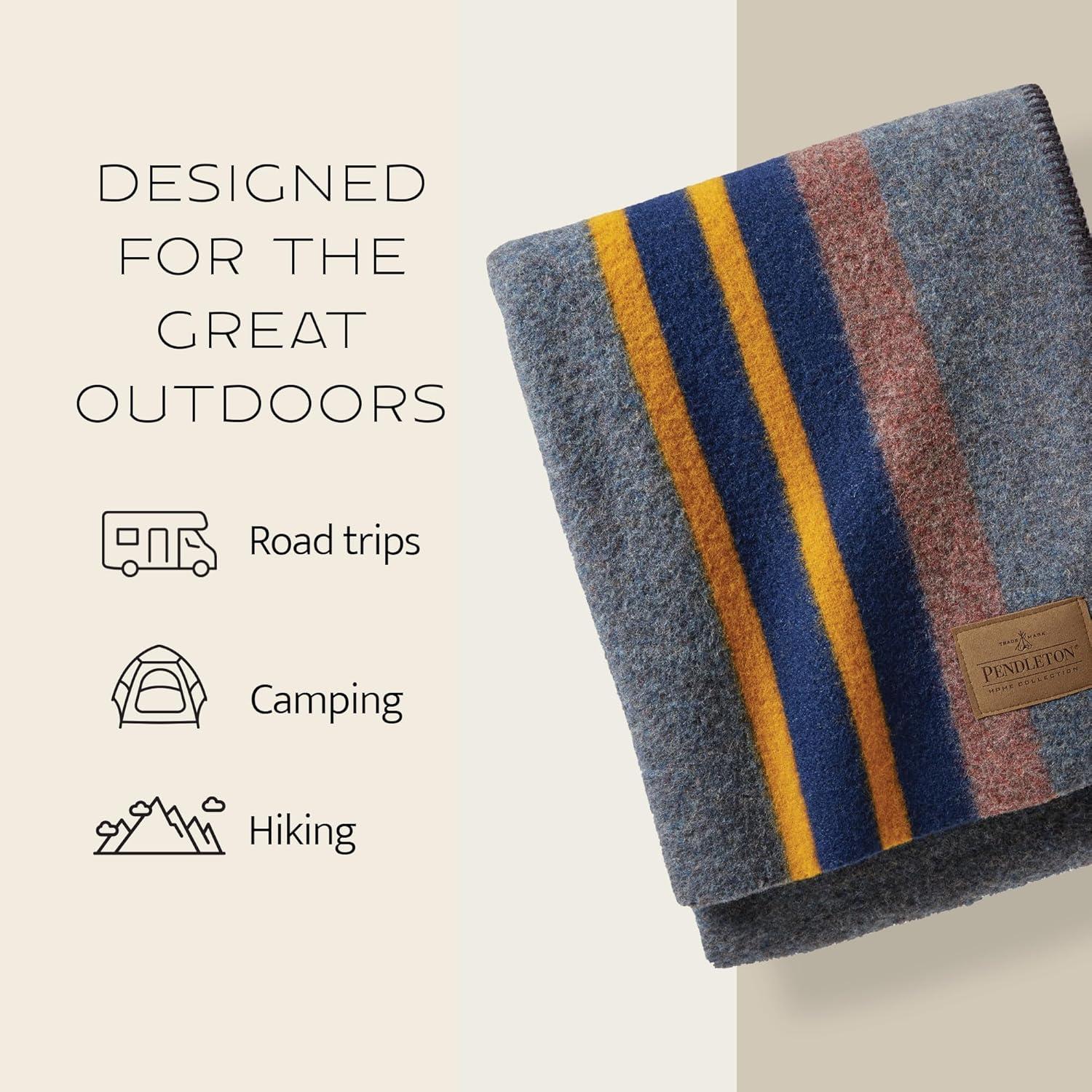 Manta de Lana Pendleton Yakima 167.6x137.2 cm Verde Musgo