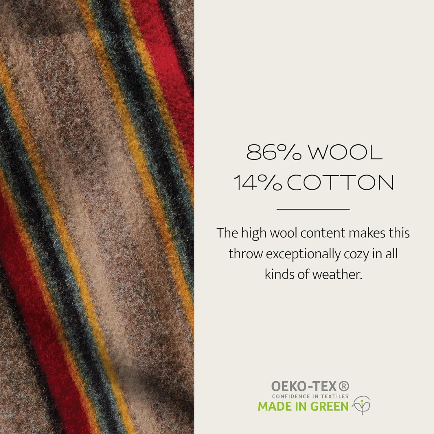 Manta de Campamento Pendleton Twin 167.6x213.4cm Lana Verde Heather