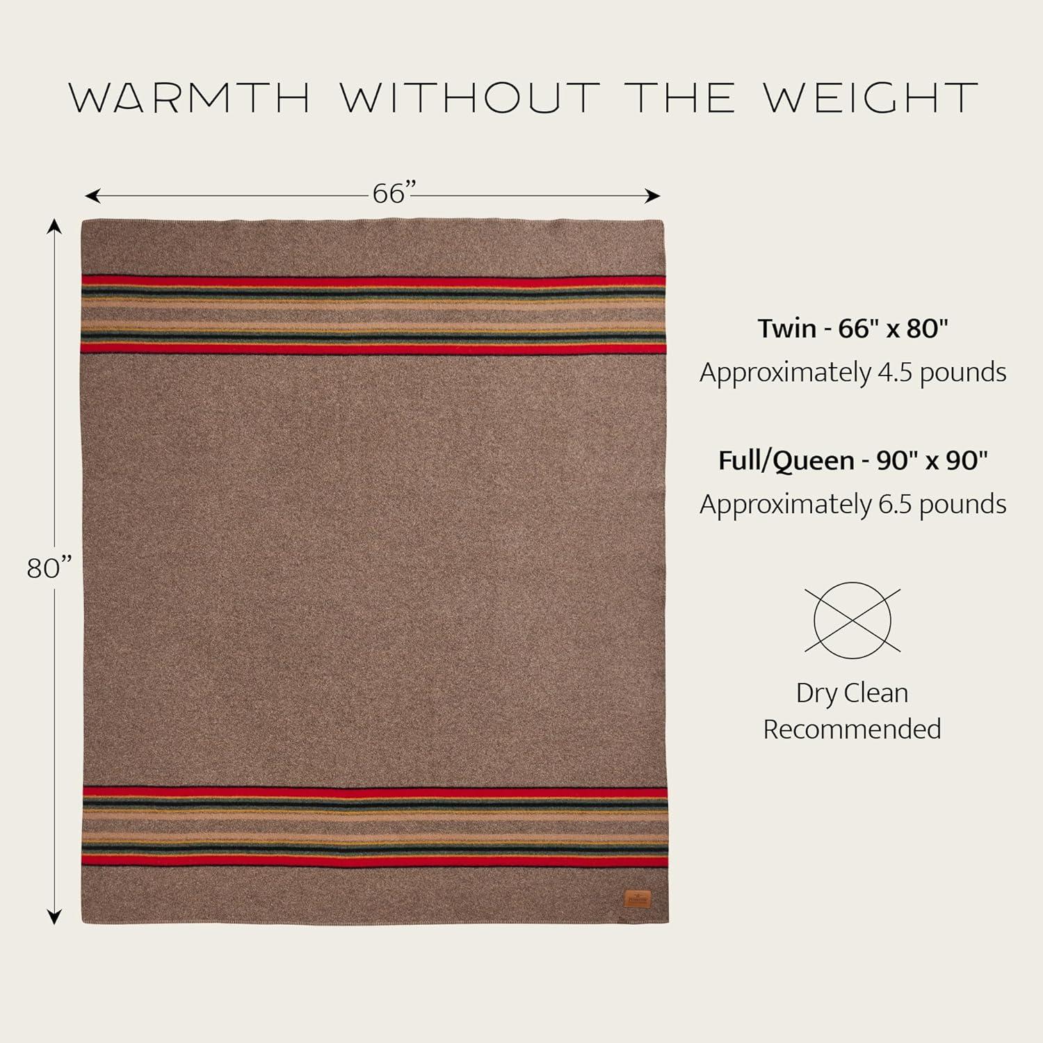 Manta de Campamento Pendleton Twin 167.6x213.4cm Lana Verde Heather