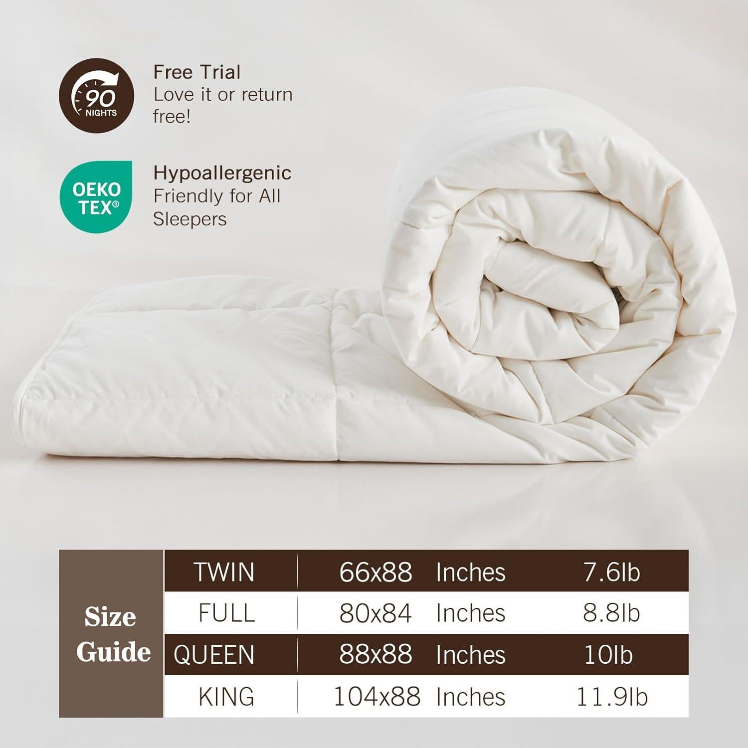 Edredón Híbrido de Lana KUSNUG Queen 100% Algodón Orgánico