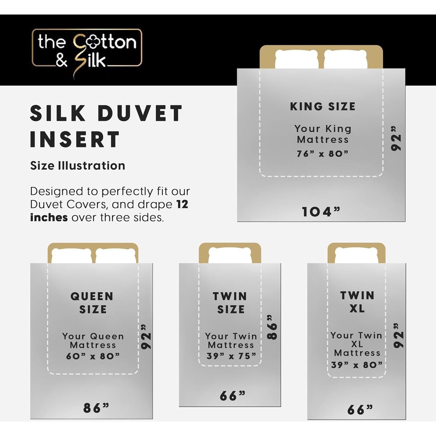 Edredón de Seda de Morera EL ALGODÓN Y SEDA Individual 168x218cm