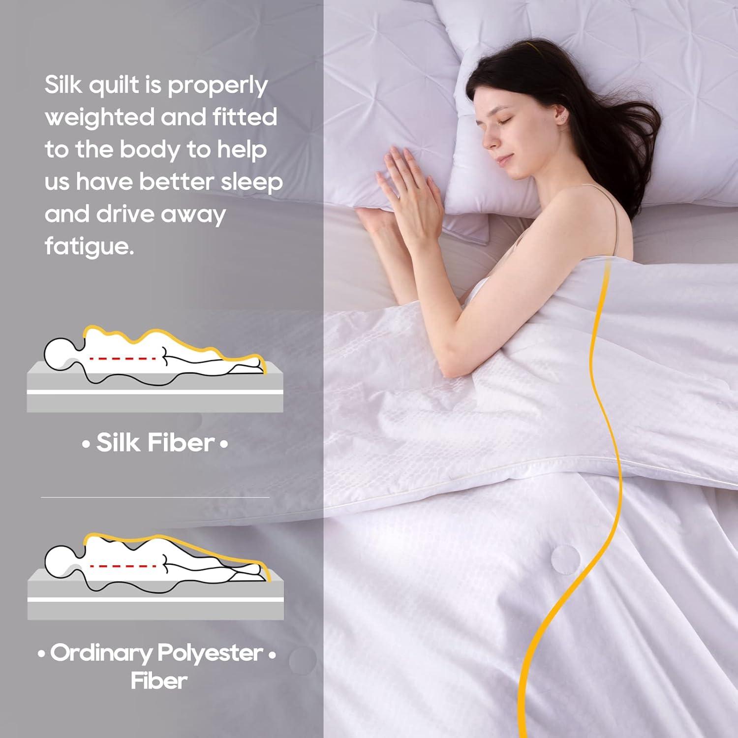 Edredón de Seda de Morera ZUBISU Queen 90x90 cm Ligero