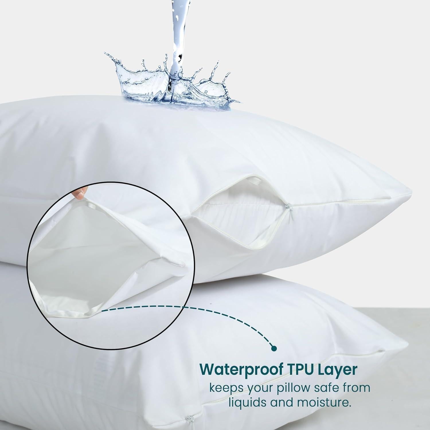 Protectores de Almohada Impermeables COTTON PASSION King 50x97 cm