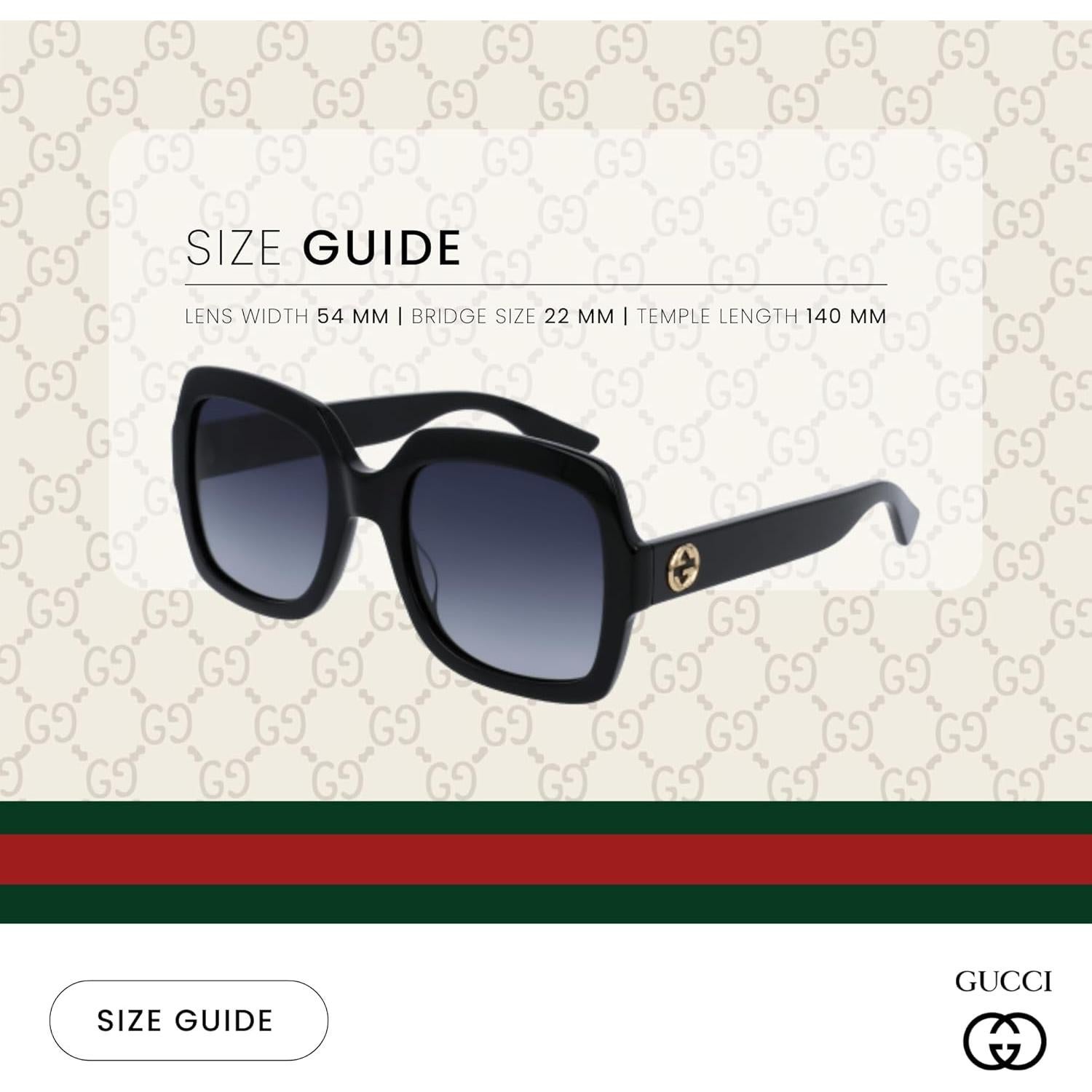 Gafas de sol Gucci GG0036S para mujeres + Kit iWear