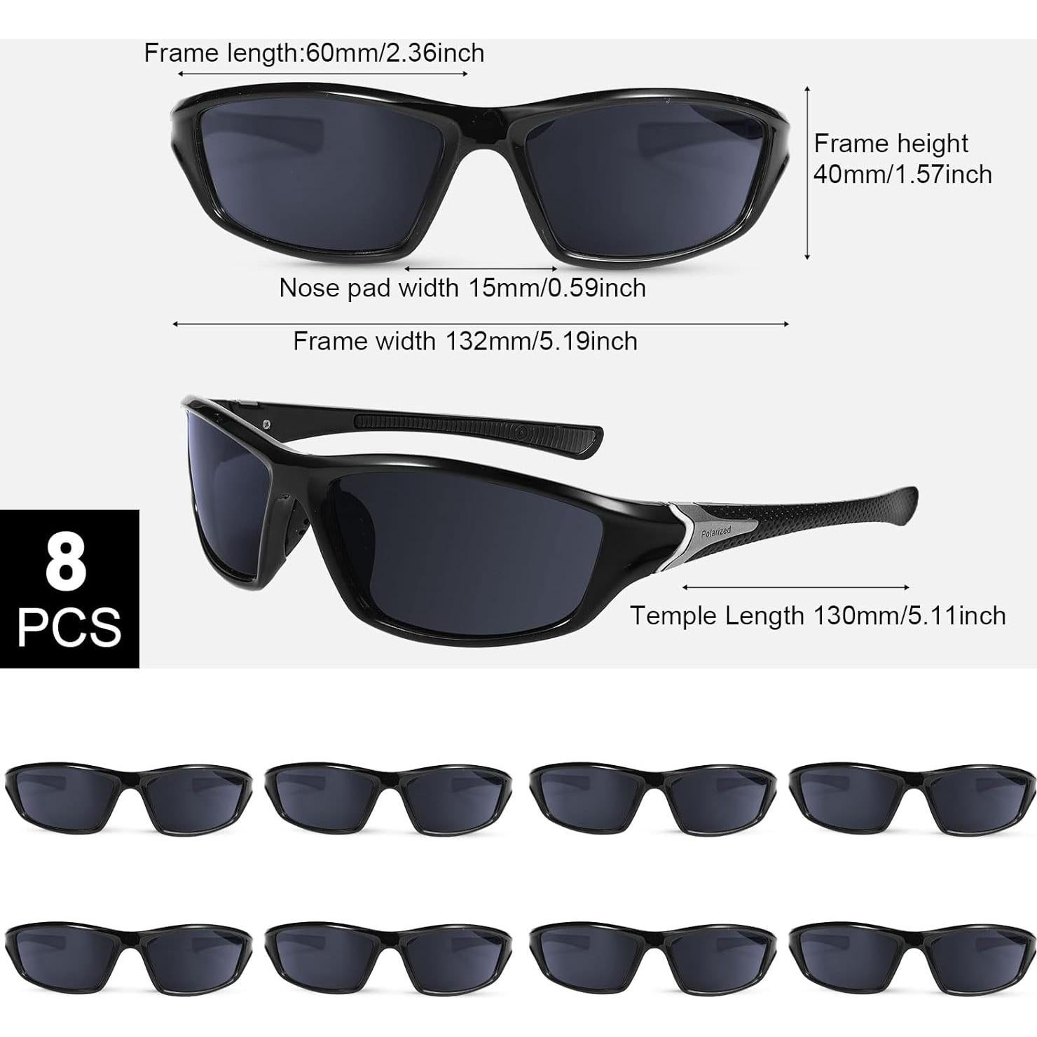 Cindeer 8 Pares Gafas de Sol Polarizadas UV Hombres Mujeres