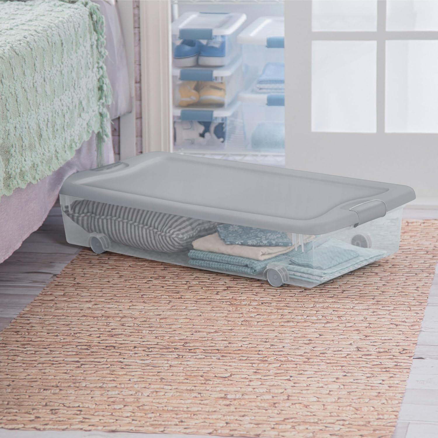 Contenedor de Almacenamiento Sterilite 4 Pack 56L con Ruedas