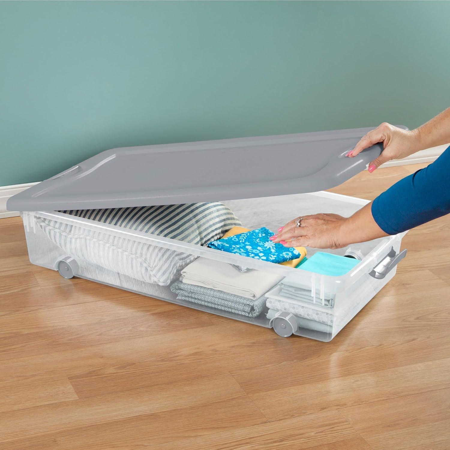 Contenedor de Almacenamiento Sterilite 4 Pack 56L con Ruedas