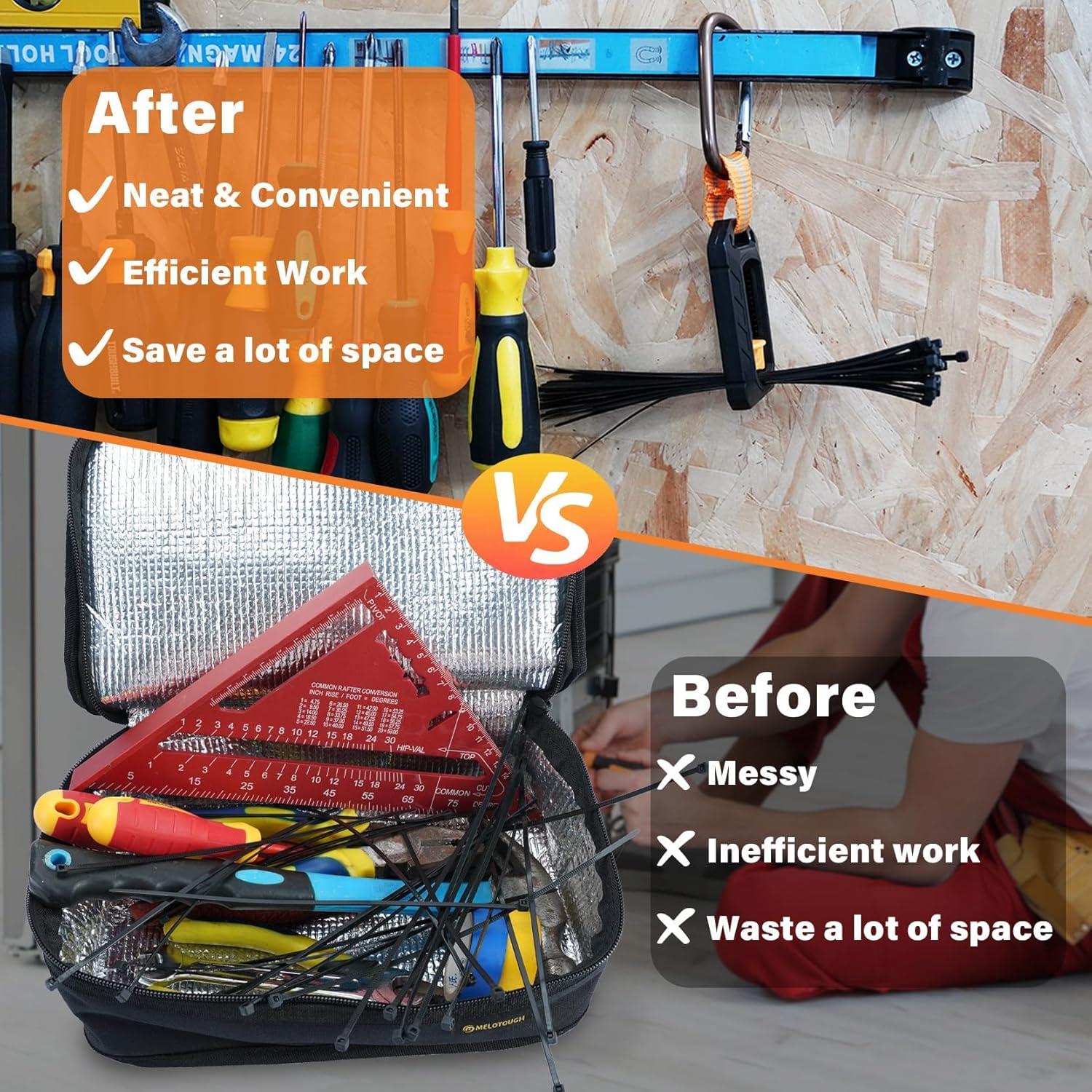 Soporte para Bridas MELOTOUGH 3 Piezas Reutilizable Negro