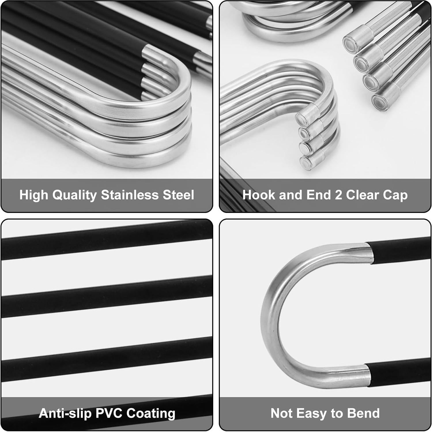 Perchas Antideslizantes LMOMSS para Pantalones - Paquete de 4