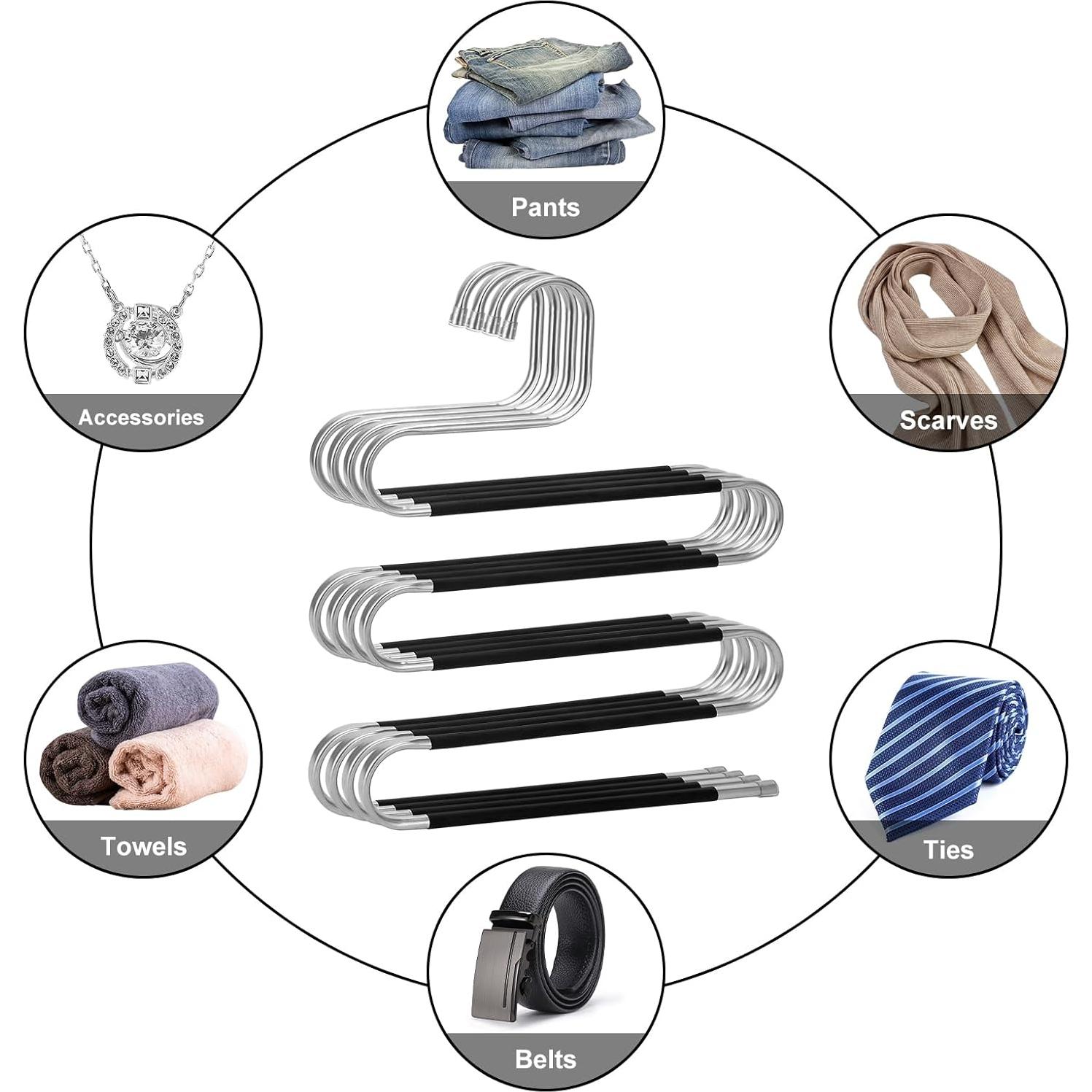 Perchas Antideslizantes LMOMSS para Pantalones - Paquete de 4