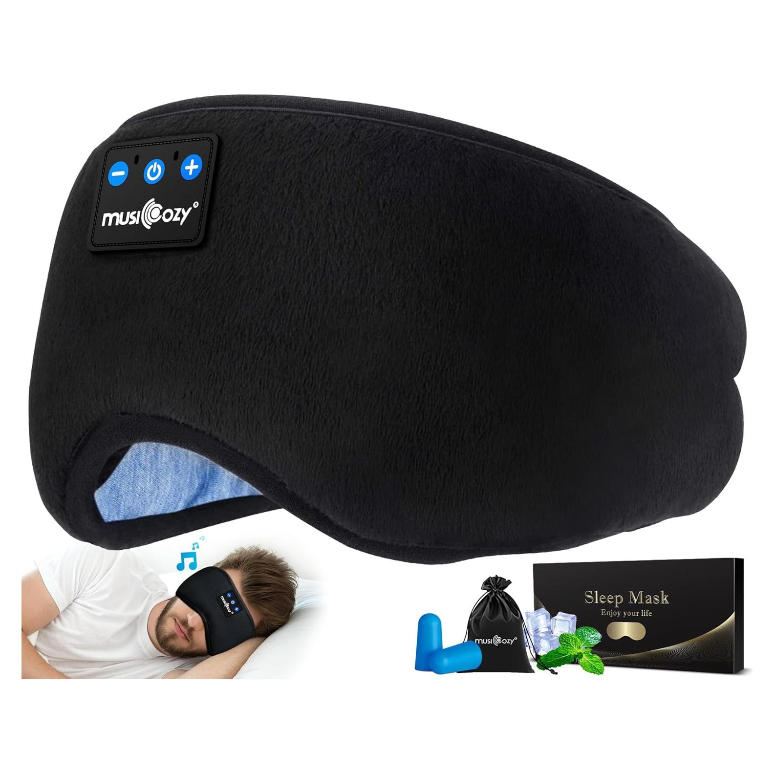 MUSICOZY Máscara para dormir Bluetooth 5.4 con auriculares