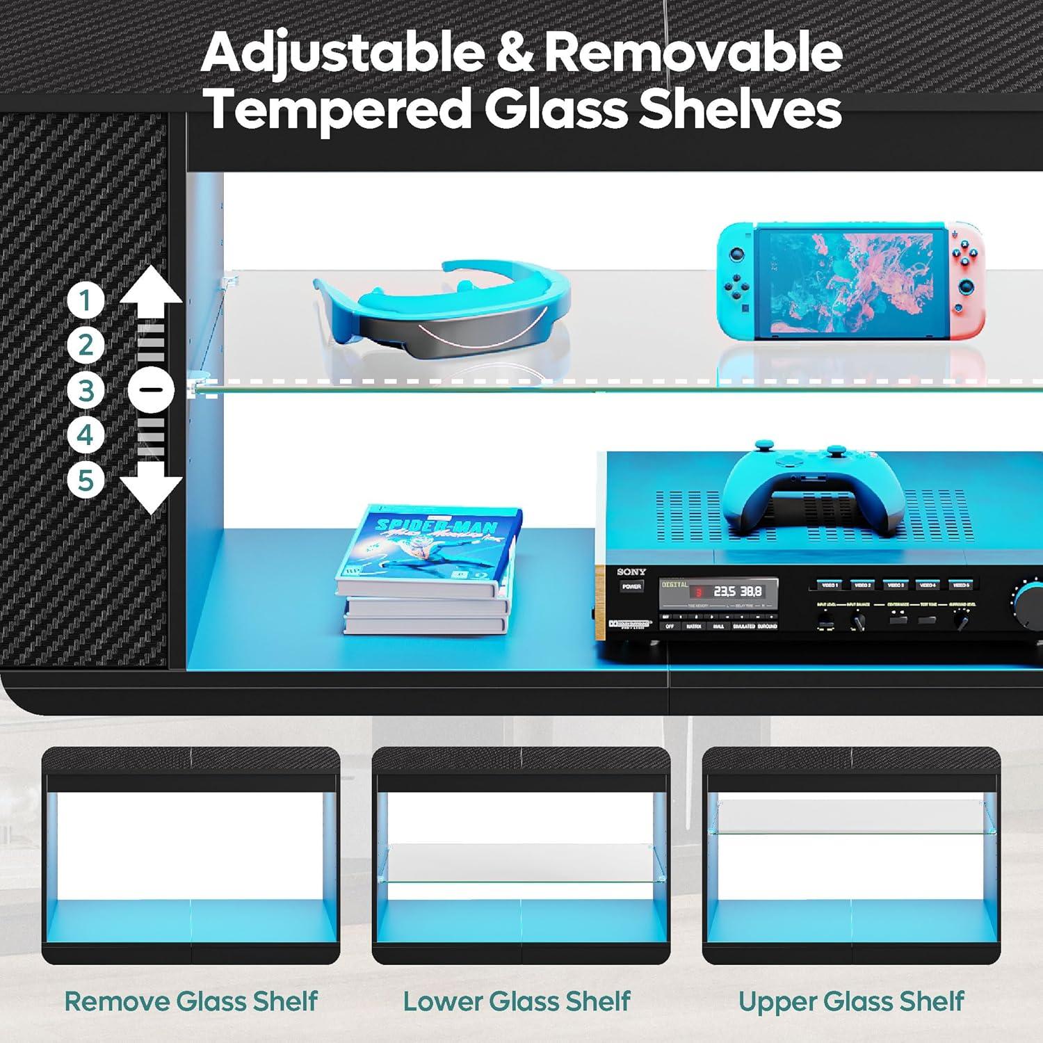 Centro de Entretenimiento Bestier 57" para PS5, Negro