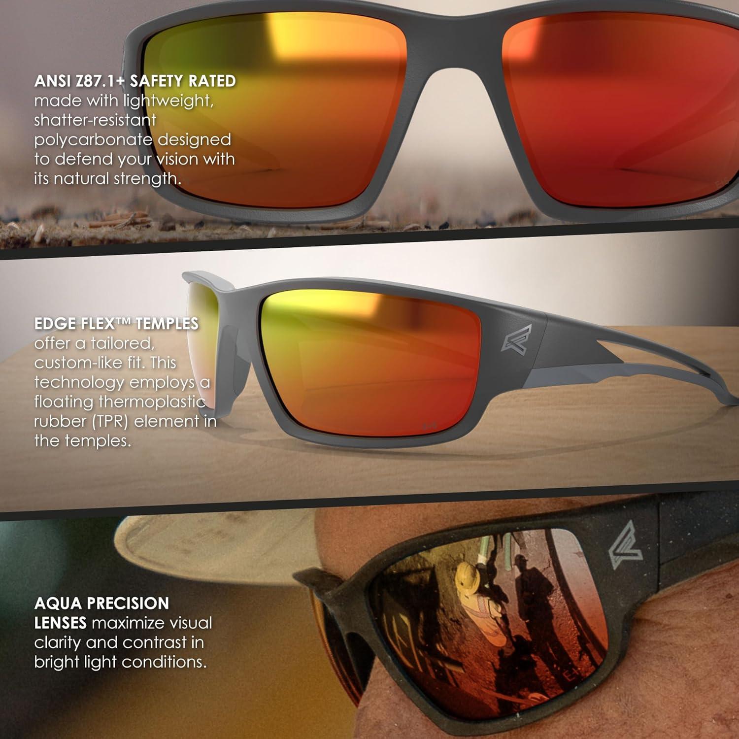 Gafas de Seguridad EDGE Kazbek Z87+ Anti-Rasguños UV 400