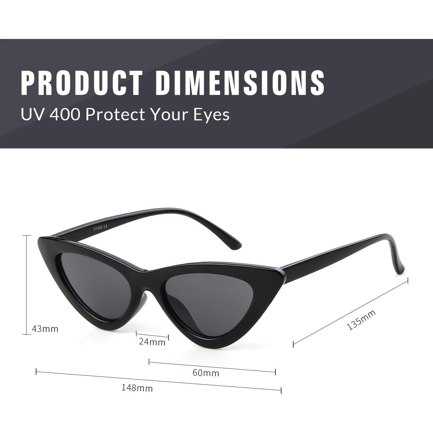 Gafas de Sol Retro Cateye GIFIORE UV400 para Mujeres