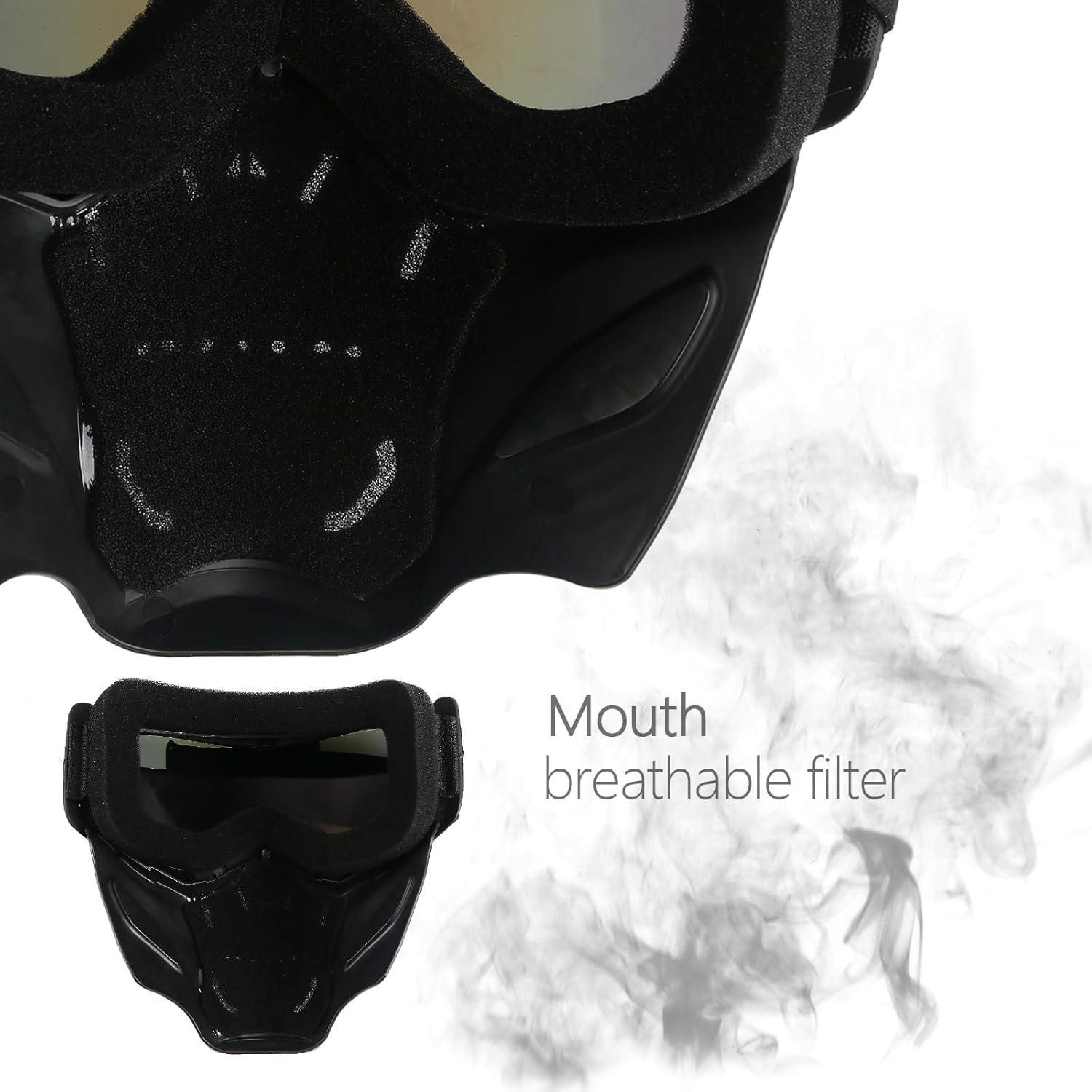 Gafas de Motocicleta GGBuy con Calavera y Lentes Negras UV