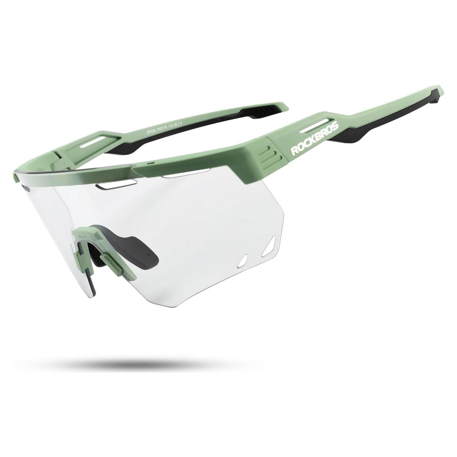 Gafas de Ciclismo ROCKBROS Photochromic UV Anti-vaho Verde