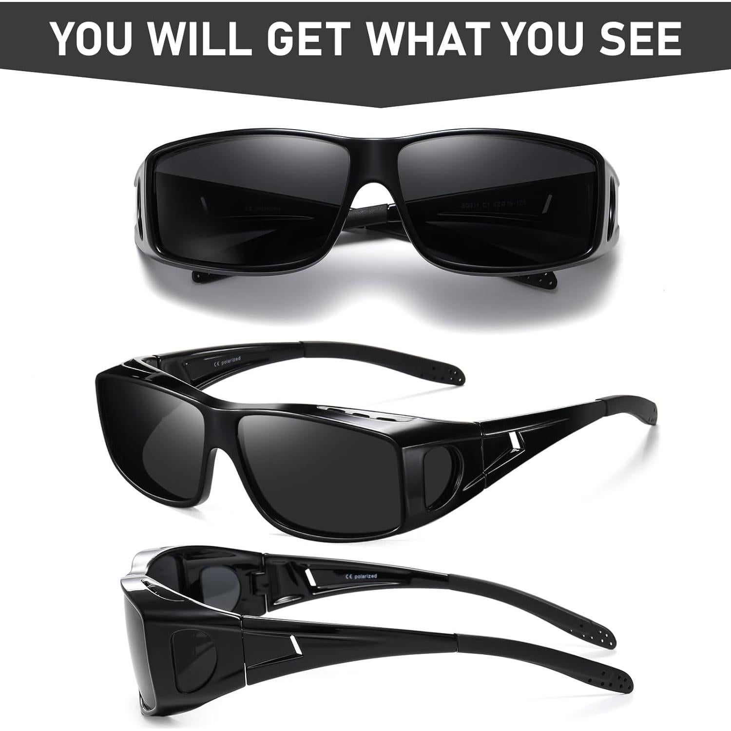 Gafas de sol Wzerry polarizadas UV400 para sobre gafas