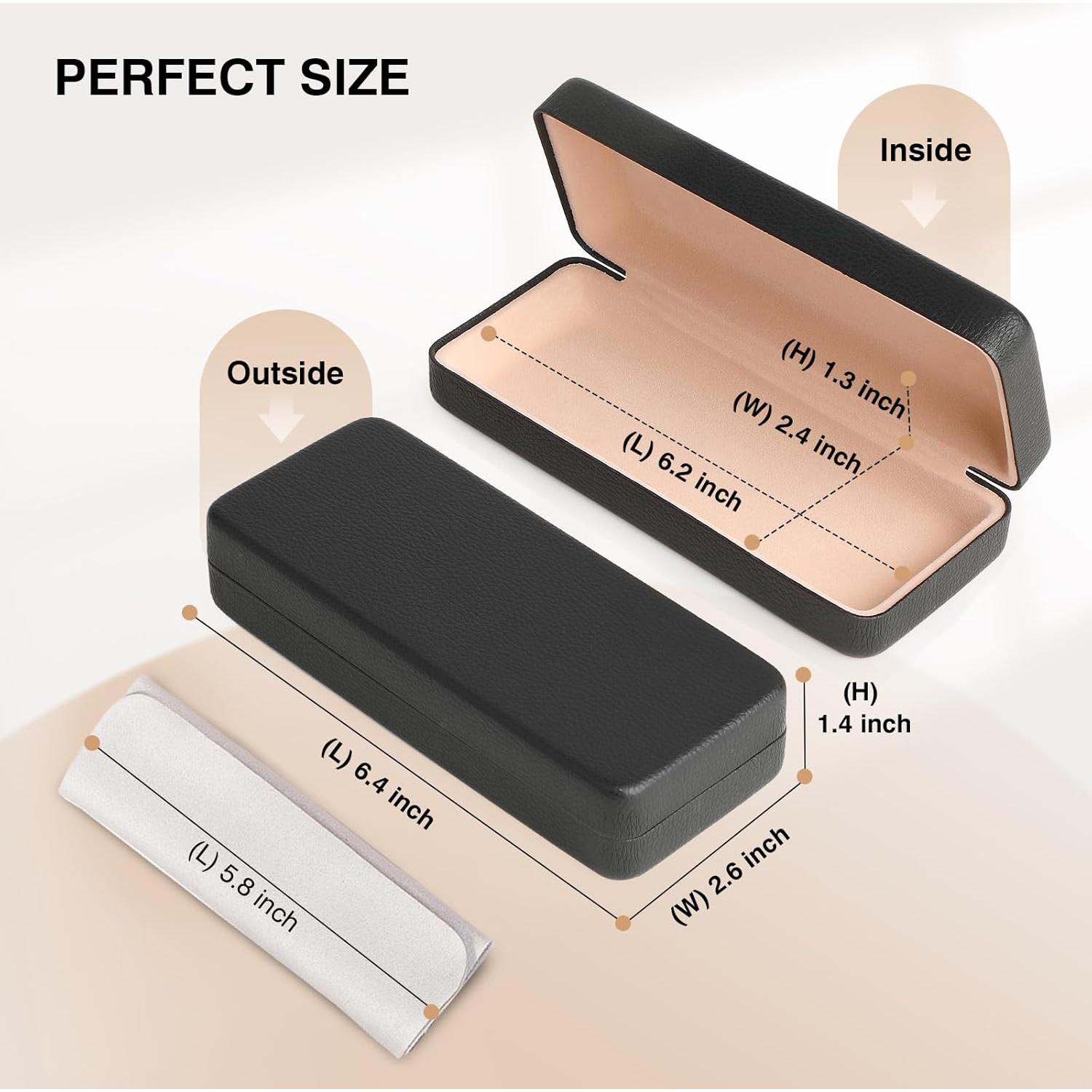 Estuche Duro para Gafas Marvolia Negro 15.7x6.1cm Protector