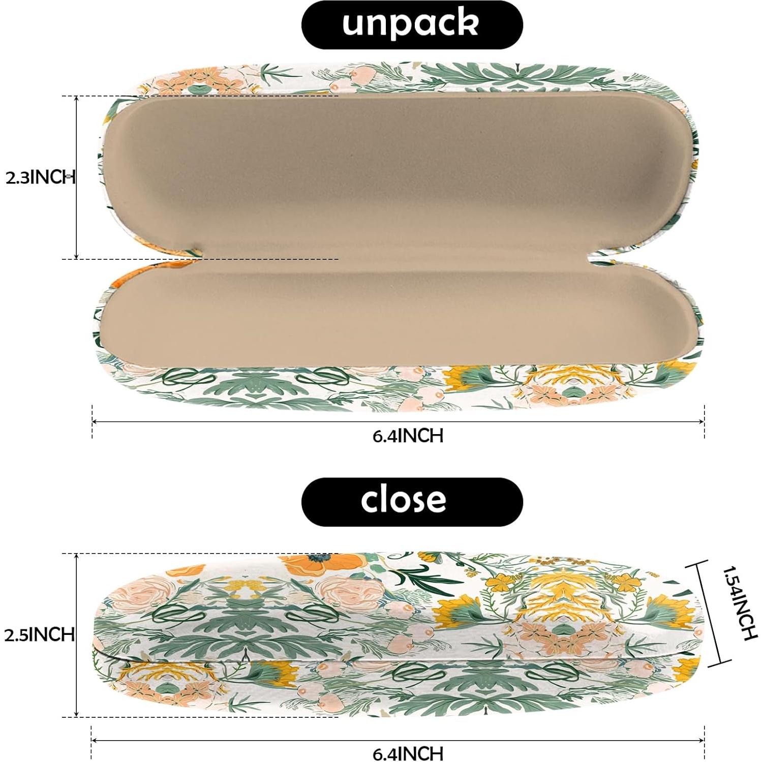 Estuche Duro para Gafas con Paño de Limpieza - Naranja