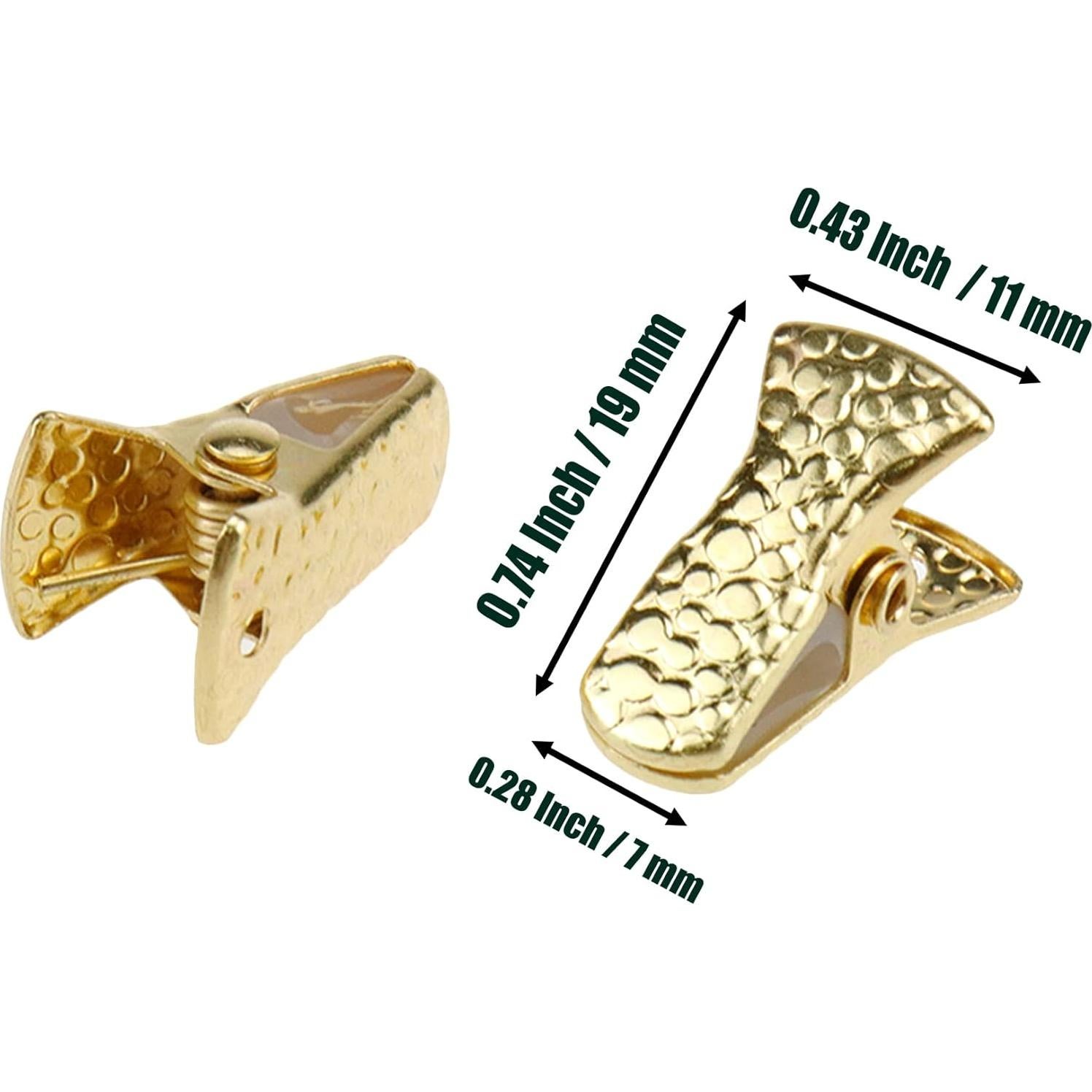 Clips de Cadena Dorados Chinflly - 20 Pcs Multiusos