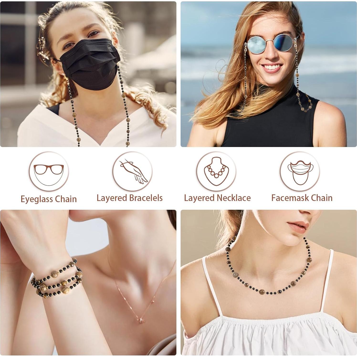 Cadena de Cuentas BILIONE para Gafas Unisex 75 cm