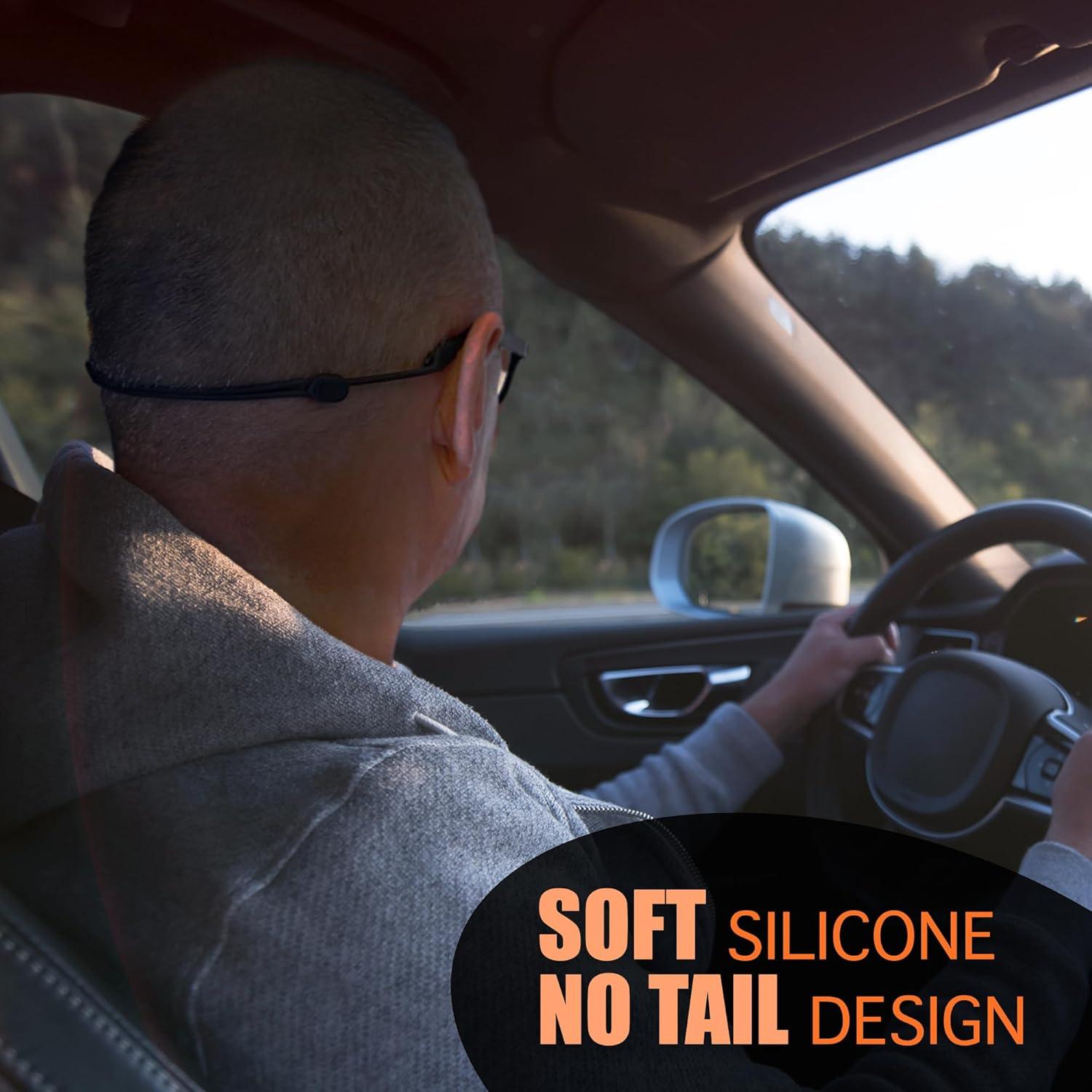 Soporte para Gafas SIGONNA Correa Ajustable Silicona Negra