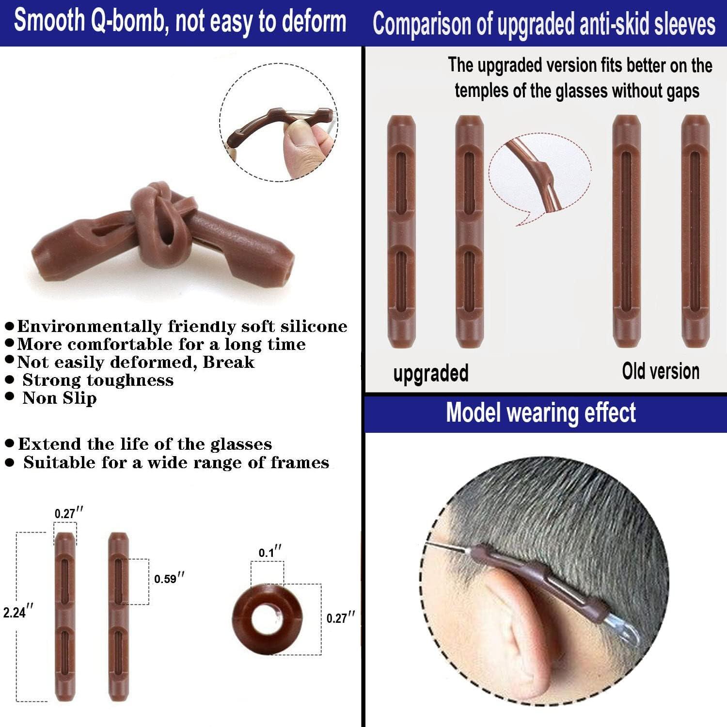 33PCS Sujetadores de Gafas Silicona Antideslizante Elástico