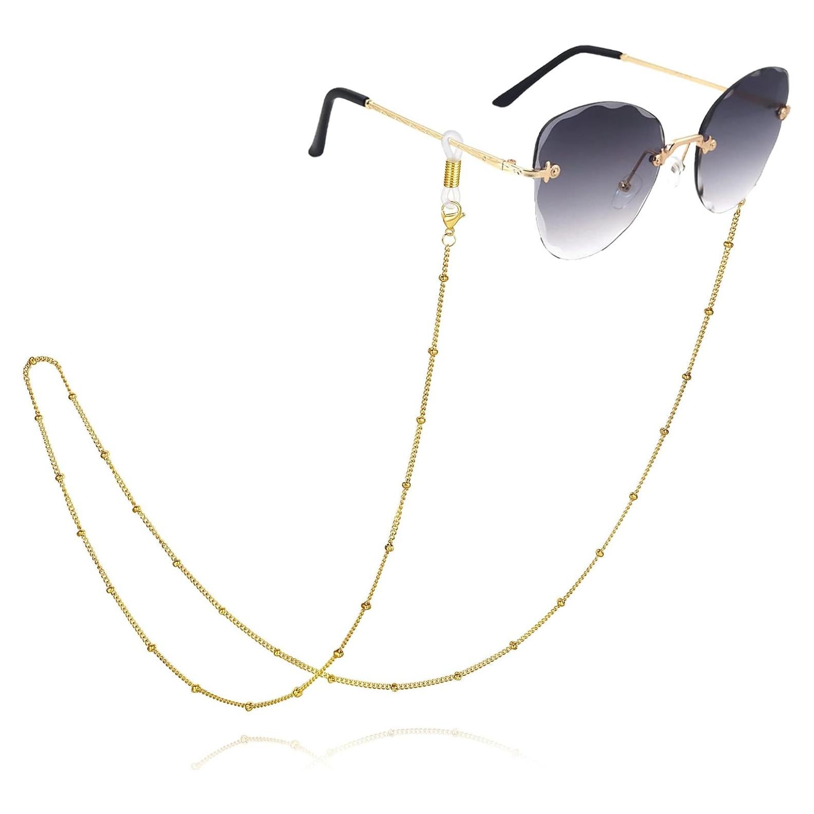 Cadena para Gafas TONY & SANDY Dorada 73.66 cm Multifuncional