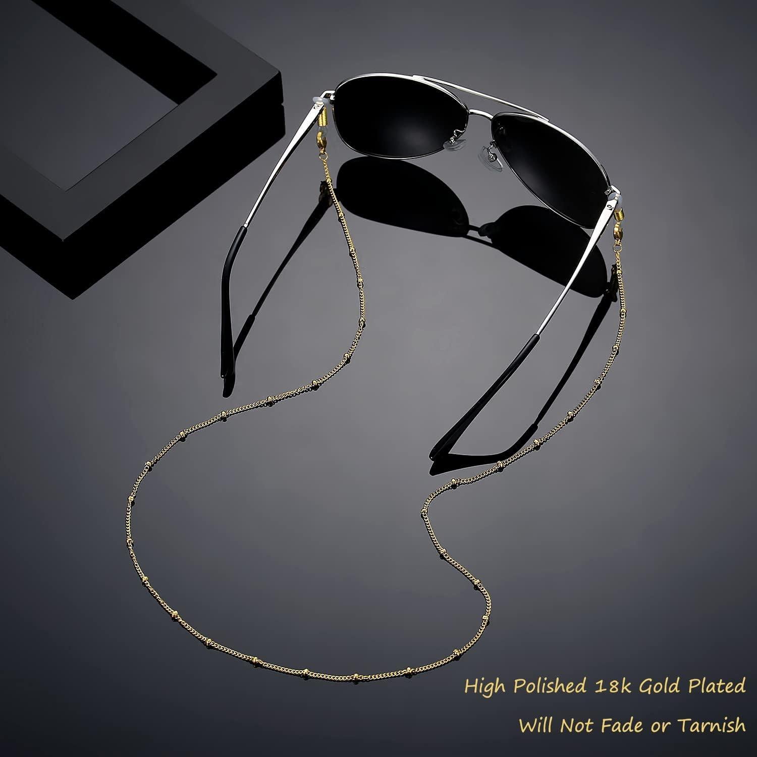 Cadena para Gafas TONY & SANDY Dorada 73.66 cm Multifuncional